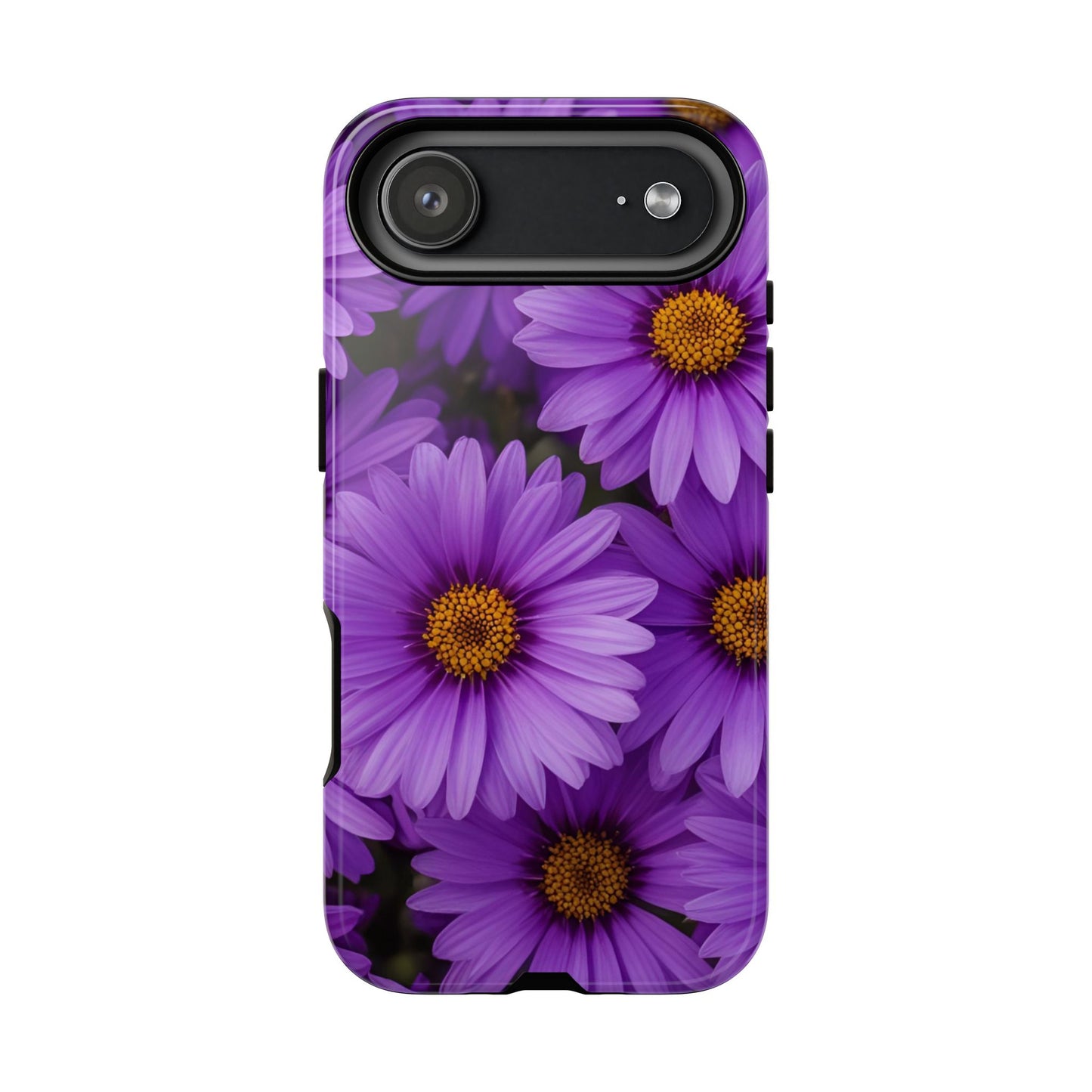 Purple Daisy Tough Case, Floral Phone Case, Durable Mobile Cover, Gift for Her, Everyday Use, Spring Accessories