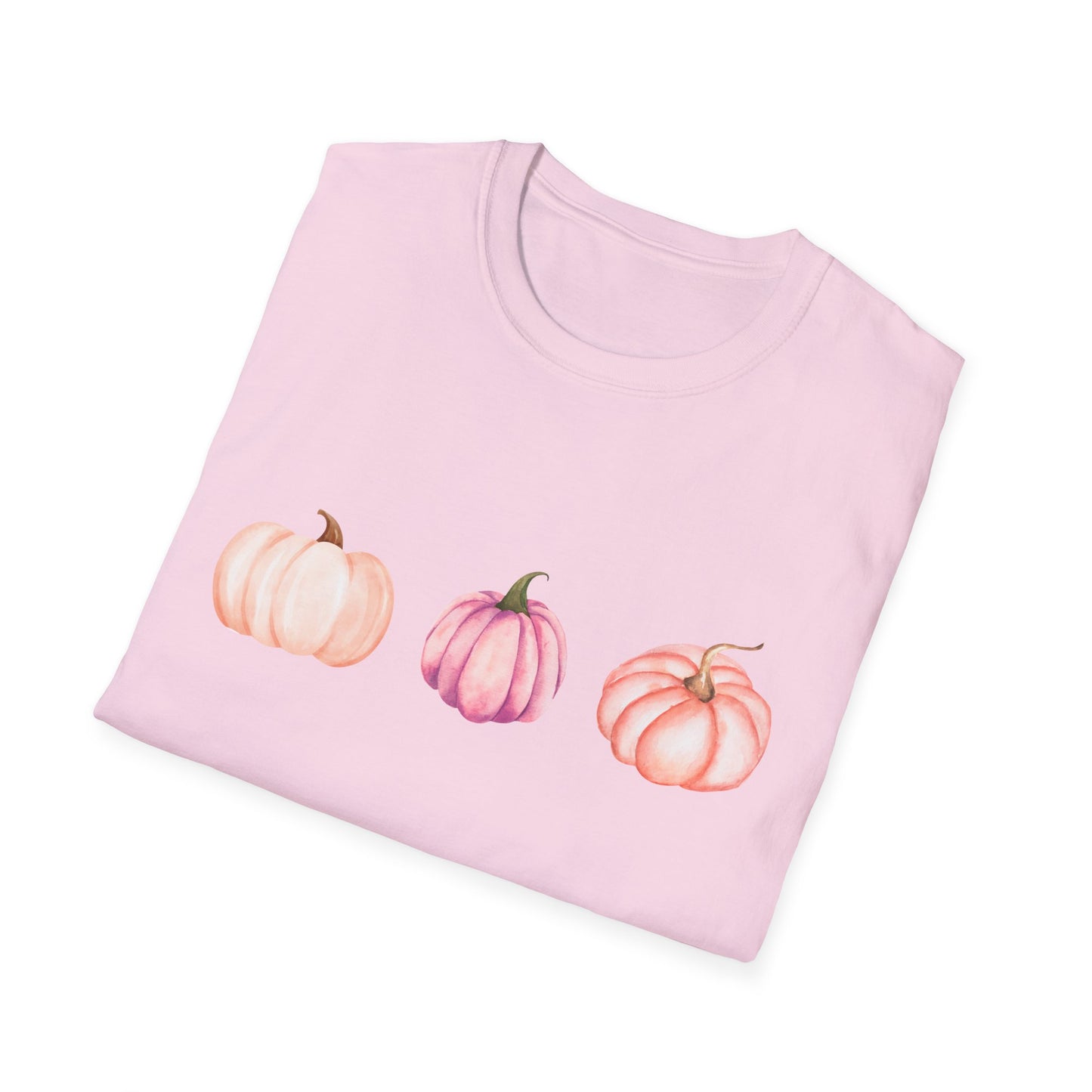 Pastel Pumpkin Softstyle T-Shirt, Fall Fashion, Halloween Tee, Cozy Autumn Shirt, Casual Wear, Cute Graphic Tee