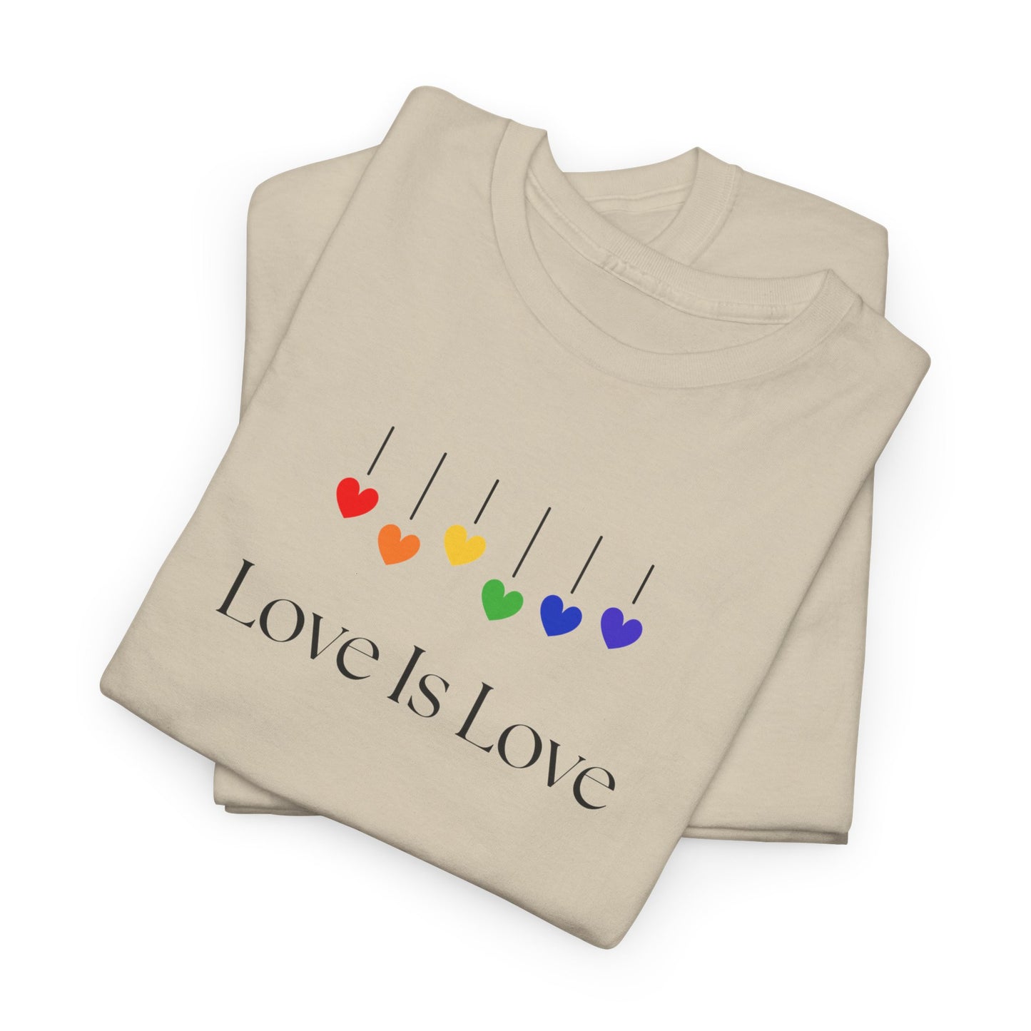 Love Is Love Rainbow Hearts Unisex Heavy Cotton Tee - LGBTQ Pride T-Shirt, Gift for Friends, Equality Apparel, Celebration Wear, [...]