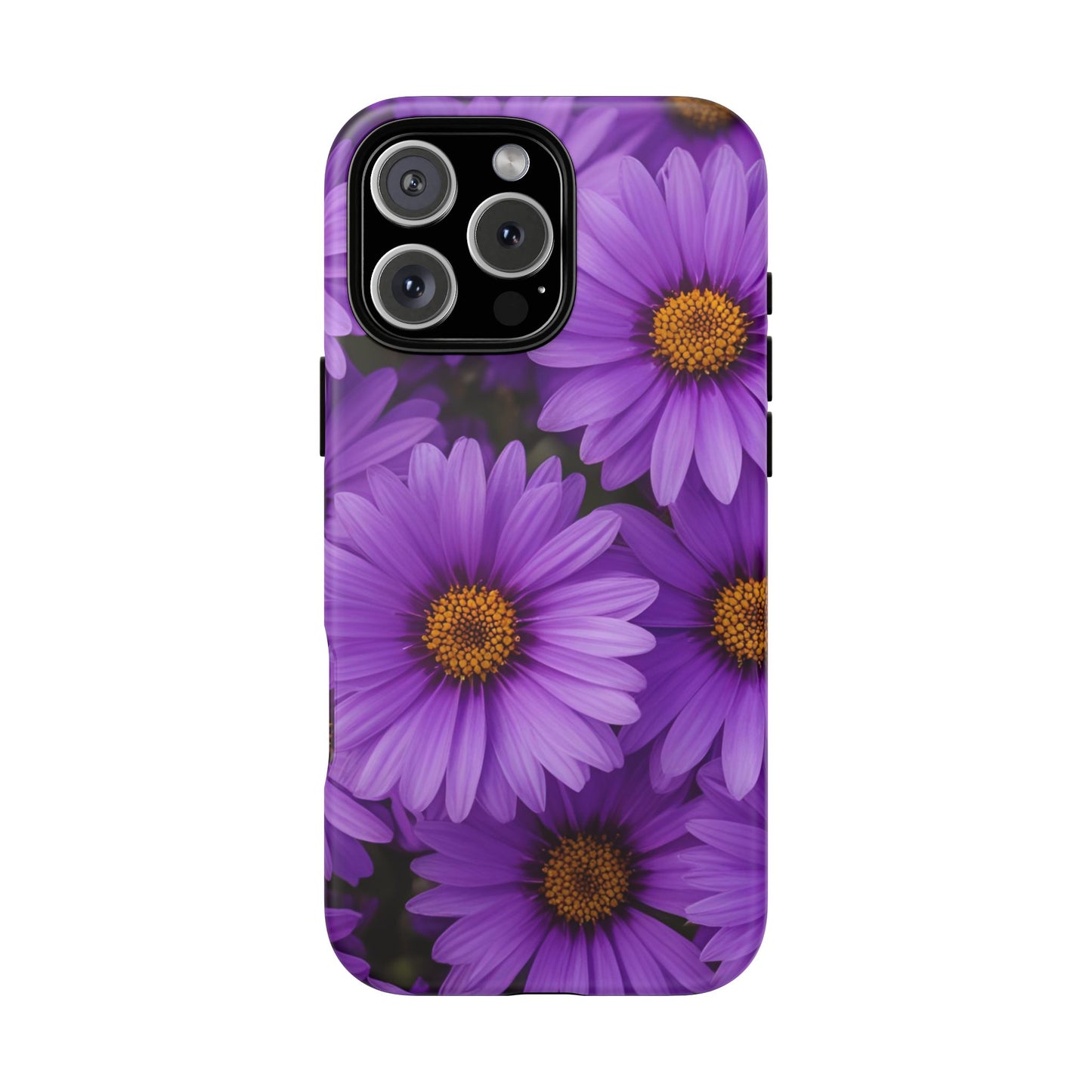 Purple Daisy Tough Case, Floral Phone Case, Durable Mobile Cover, Gift for Her, Everyday Use, Spring Accessories