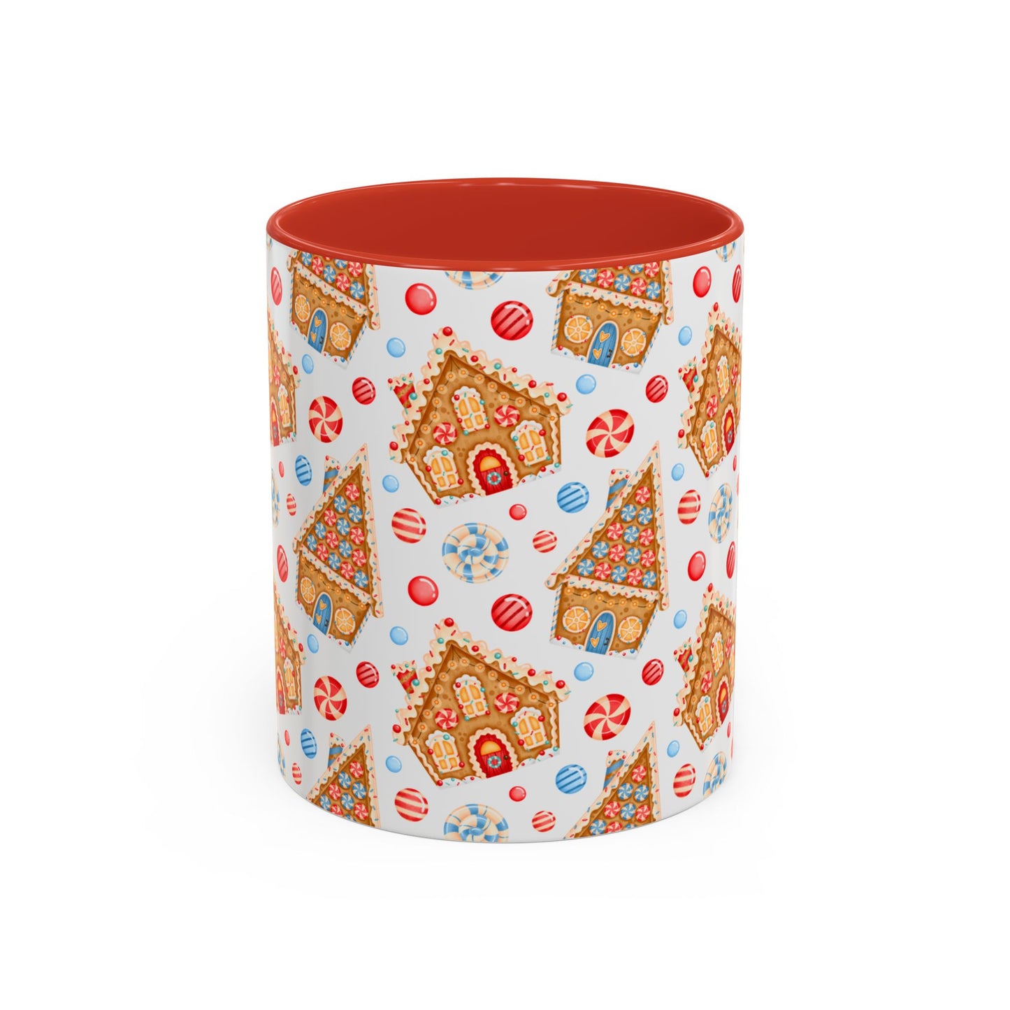 Gingerbread House Ceramic Mug – Festive Christmas Coffee Cup (11oz & 15oz, Multiple Colors)