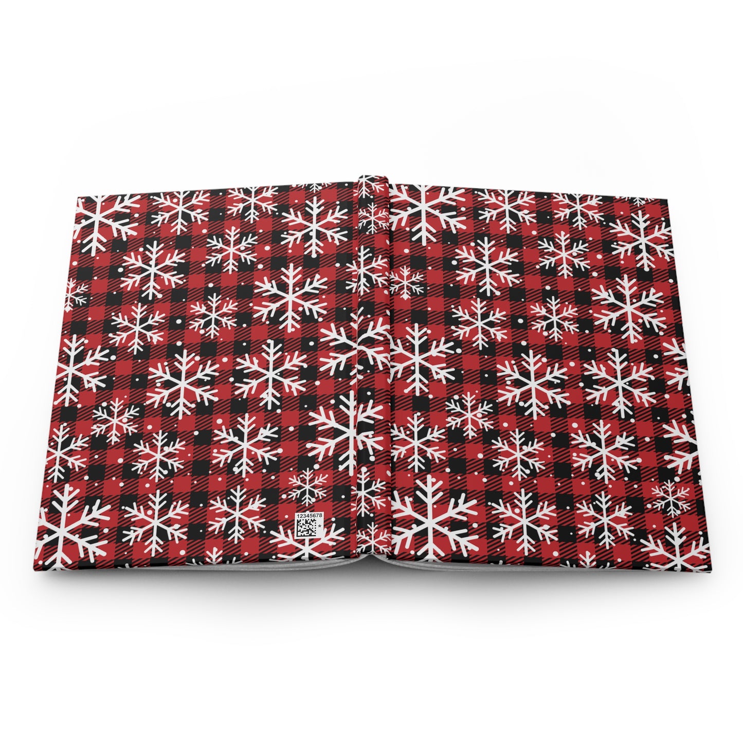 Buffalo Plaid Snowflake Hardcover Journal