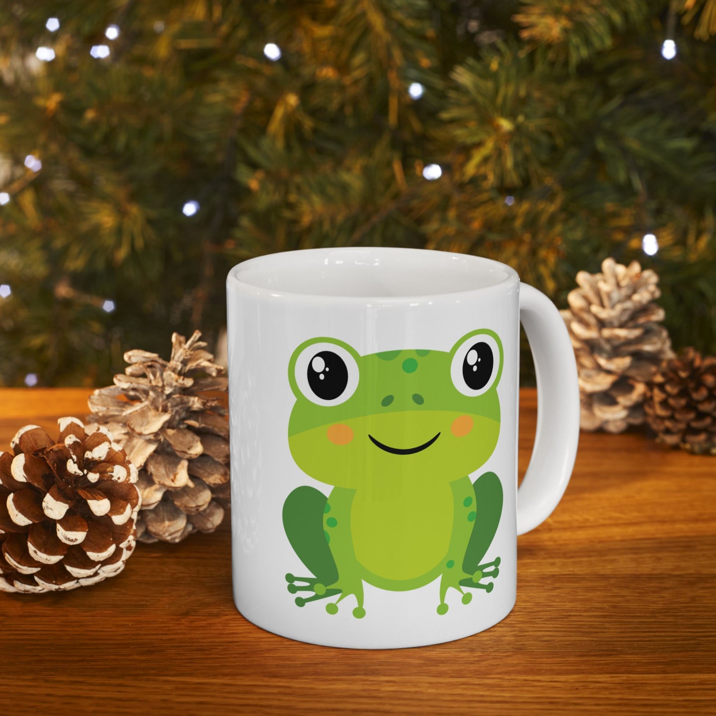 Frog Ceramic Mug, Cute Frog Mug for Nature Lovers, Gift for Frog Enthusiasts, Fun Gift for Kids and Adults
