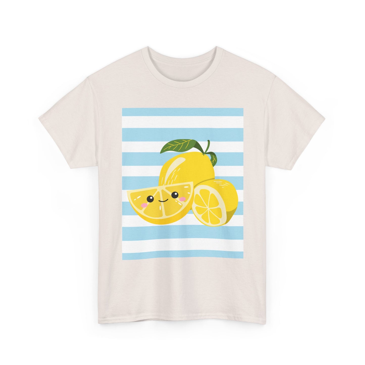 Lemon Unisex Heavy Cotton Tee, Cute Summer Shirt, Gift for Fruit Lovers, Fresh Style, Everyday Tee, Casual Outfit