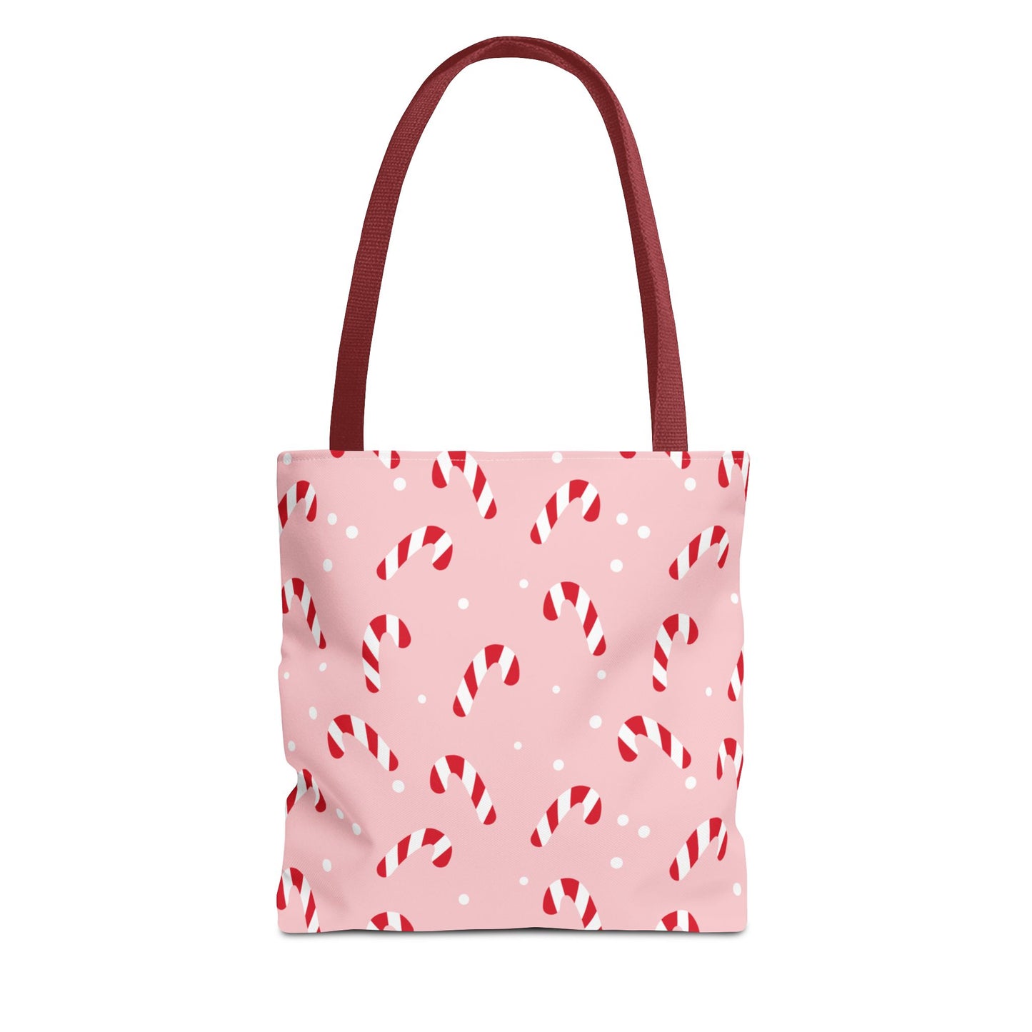 Candy Cane Christmas Tote Bag – Pink Holiday Reusable Shopper 🎁