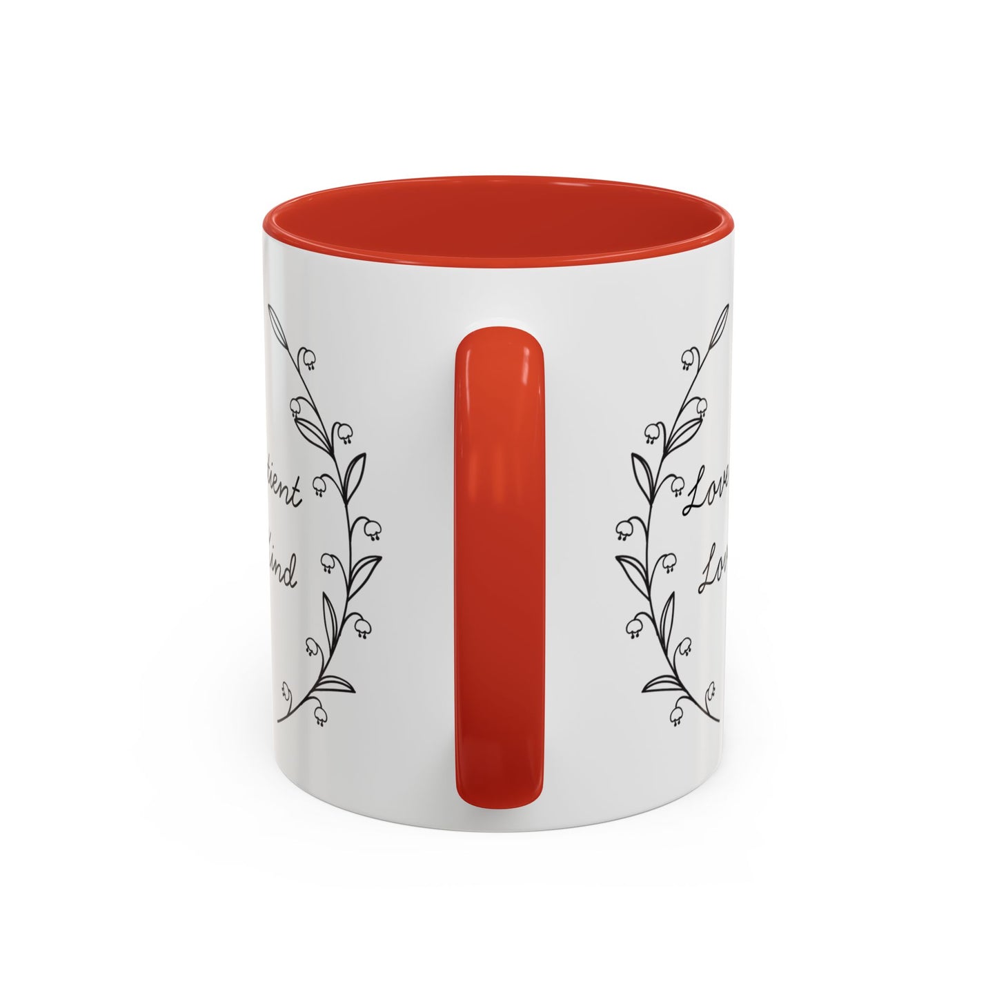 Love is Patient Accent Coffee Mug - Inspirational Drinkware, Gift for Coffee Lovers, Motivational Mug for Home & Office