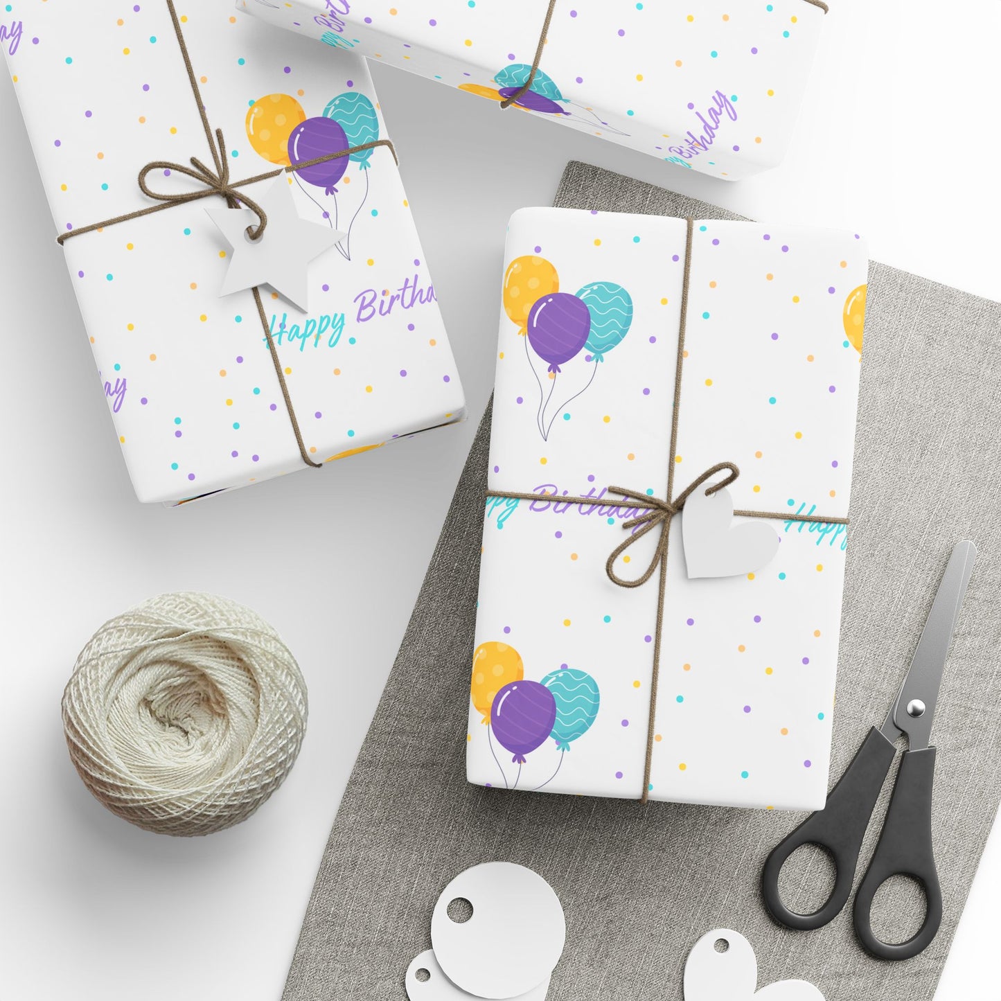 Colorful Balloons Birthday Wrapping Paper | Fun Gift Wrap for All Ages