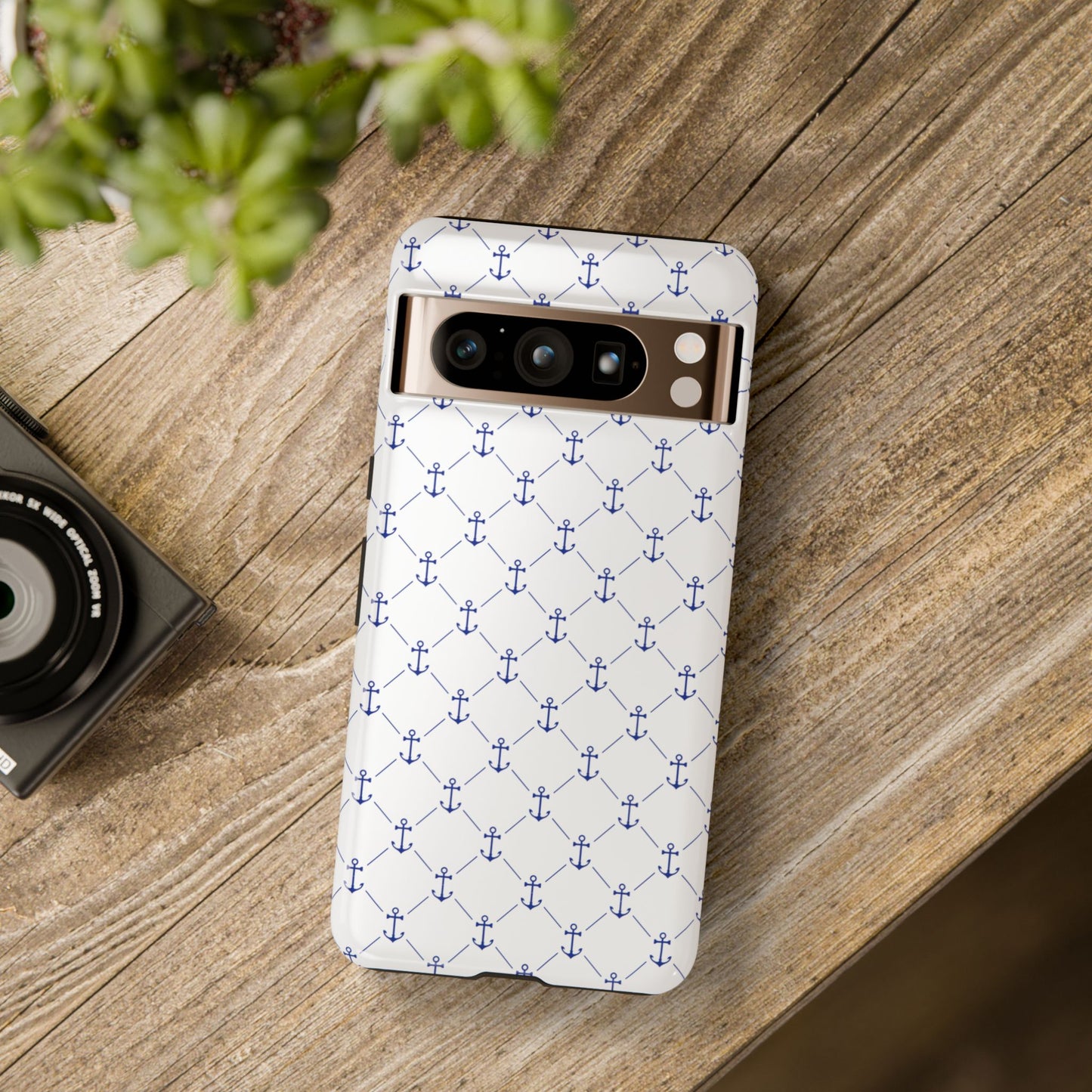 Blue Anchor Phone Case: Nautical Design for Maritime Lovers, Gifts for Sailors, Beach Lovers' Accessories, Great for Summer