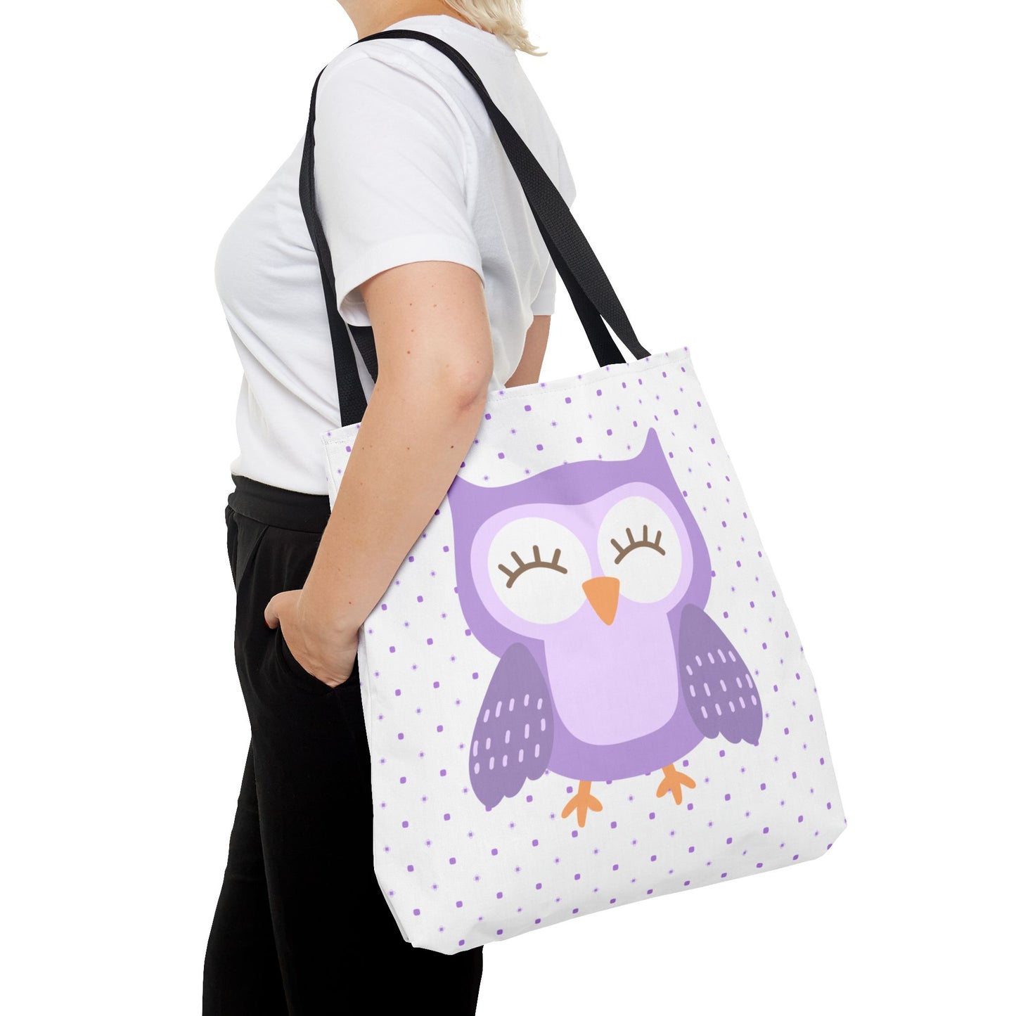 Purple Owl Tote Bag, Adorable Owl Design, Eco-Friendly Shopping Bag, Animal Lover Accessory, Fun Summer Tote
