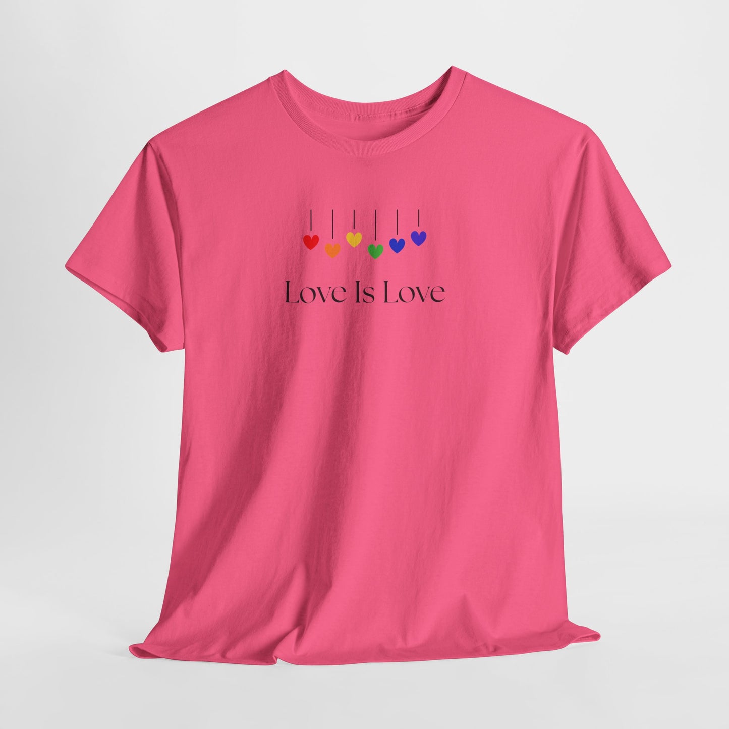 Love Is Love Rainbow Hearts Unisex Heavy Cotton Tee - LGBTQ Pride T-Shirt, Gift for Friends, Equality Apparel, Celebration Wear, [...]