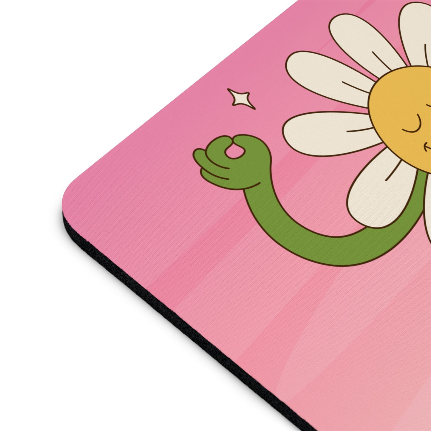 Zen AF Daisy Mouse Pad | Meditation Desk Accessory, Gift for Yoga Lovers,