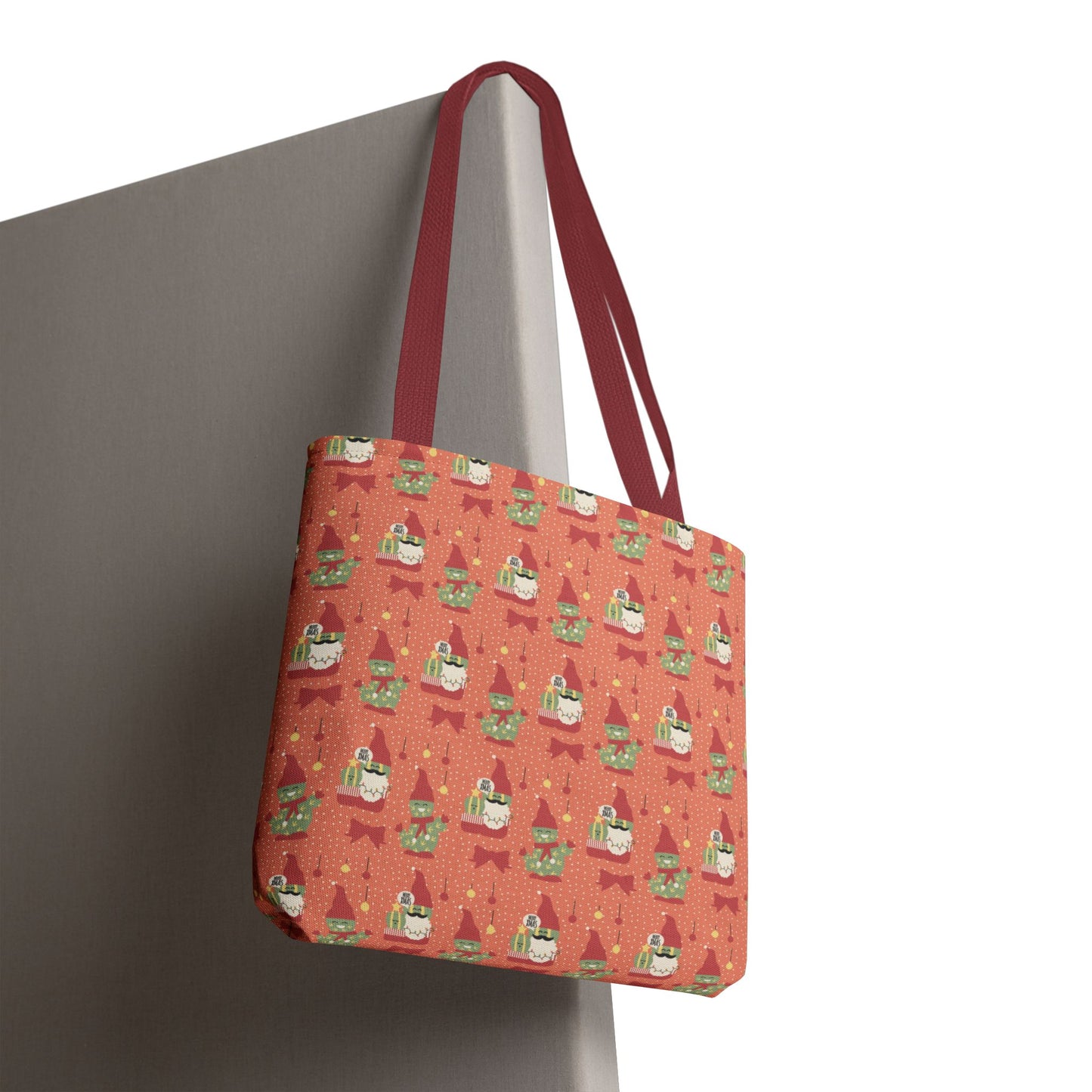 Christmas Cactus Gnome Gift Tote Bag — Cute Holiday Carry-All 🎁✨