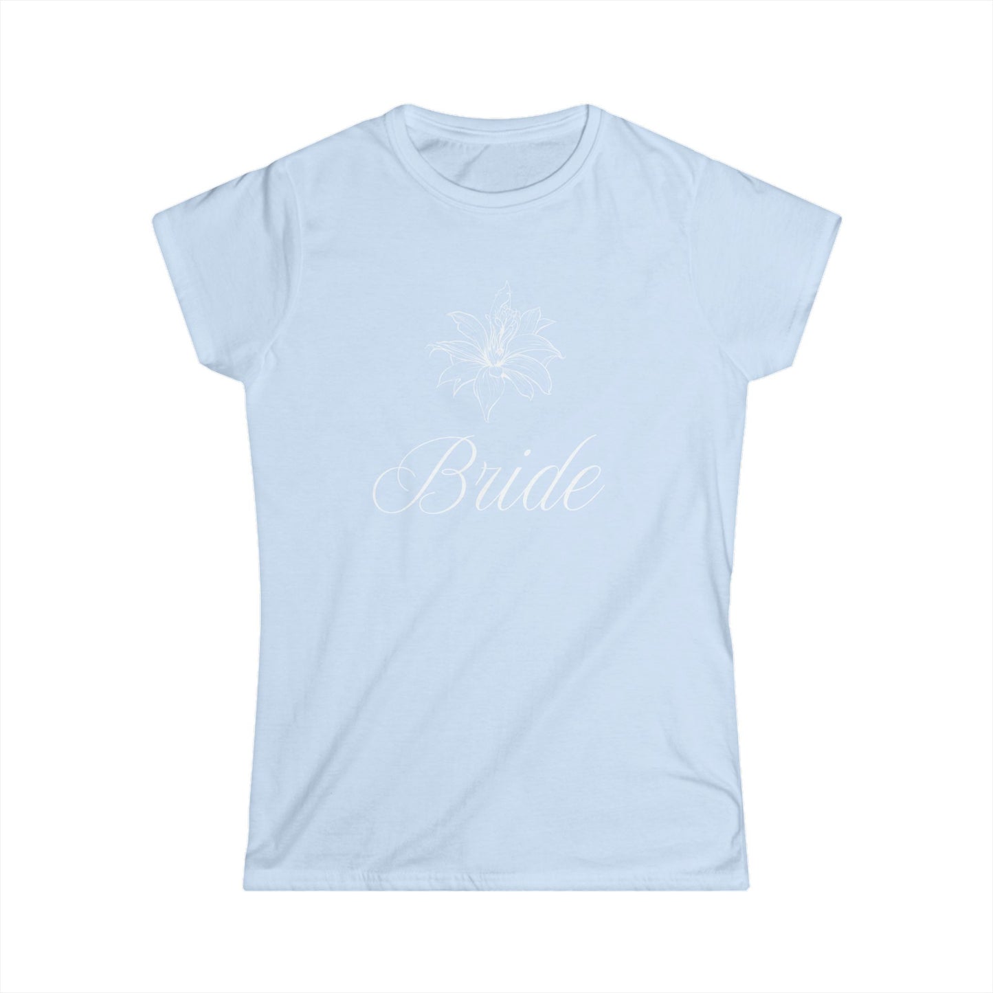 Bride Shirt – Elegant Floral Script Wedding Tee for the Bride
