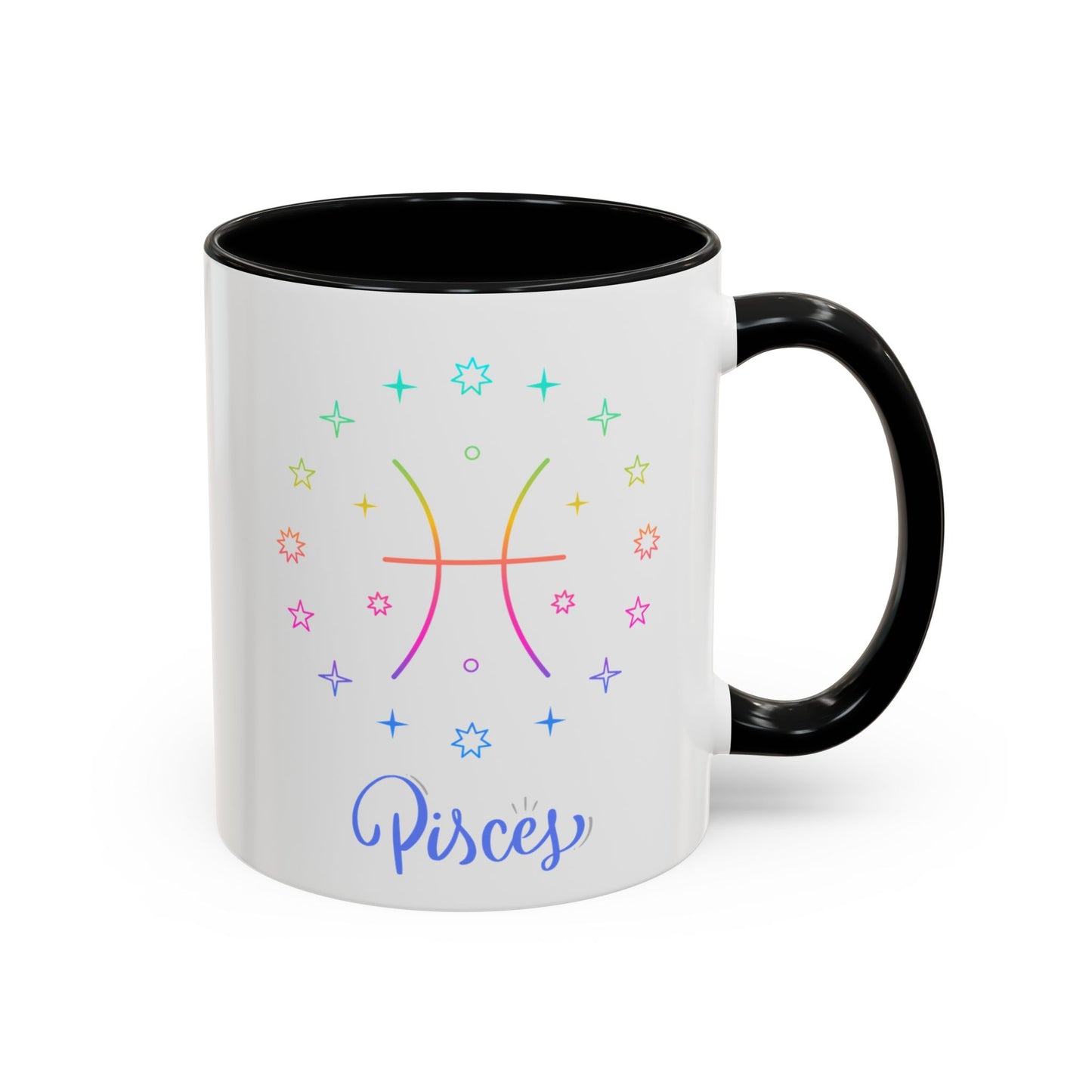 Colorful Pisces Coffee Mug, Astrology Gift, Fun Mug for Tea Lovers, Zodiac, Unique Birthday Present