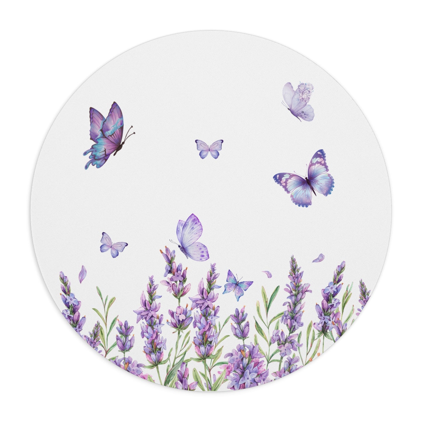 Lavender Butterfly Mouse Pad, Floral Desk Accessory, Gift for Her, Office Decor, Nature Lover, Home Workspace