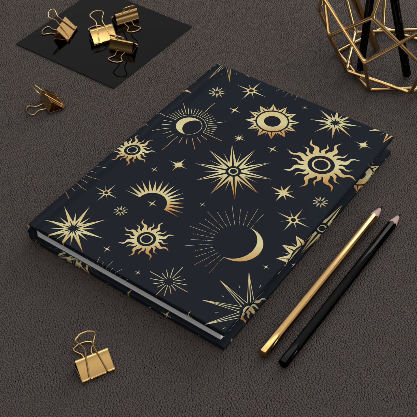 Celestial Hardcover Journal, 150 Lined Pages, Galaxy Moon and Stars Notebook, Aesthetic Stationery Gift for Writers, Students & Dreamers