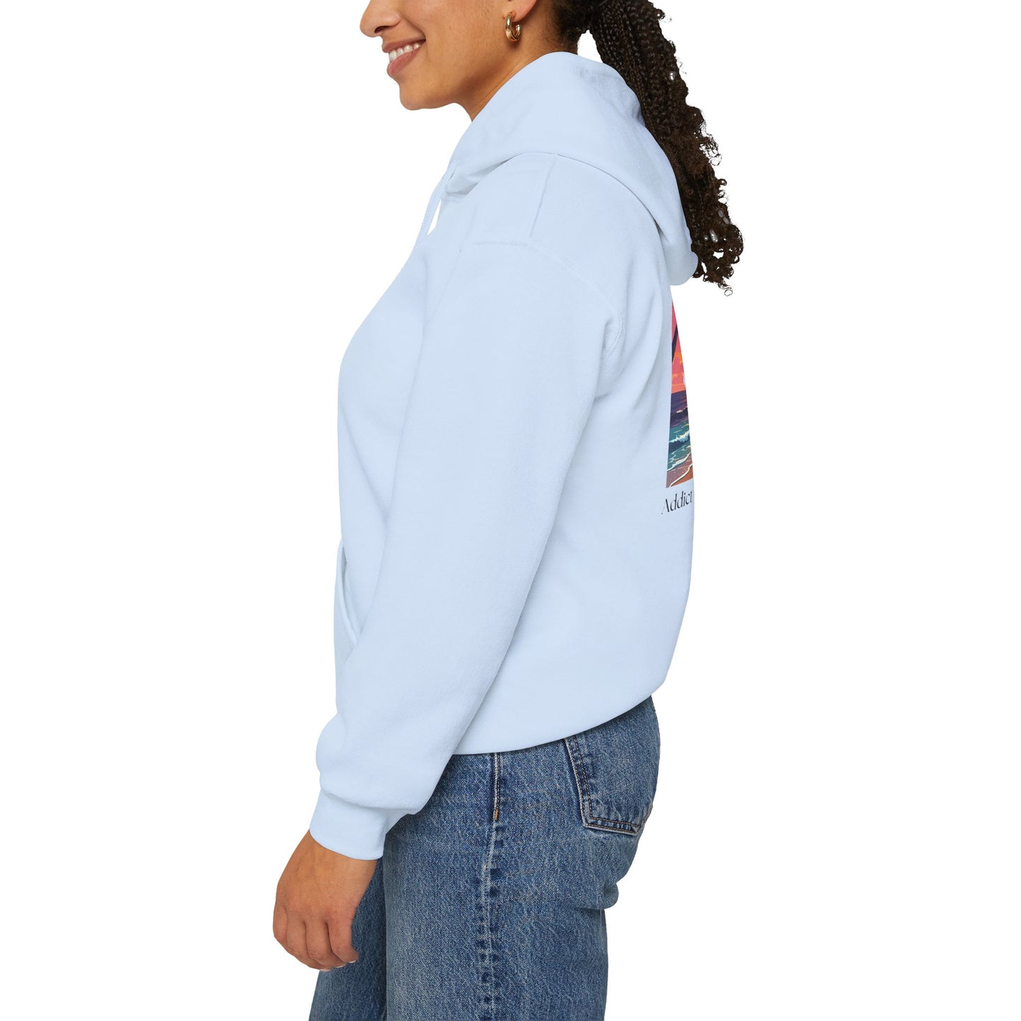 Ocean Sunset Beach Scene Unisex Hoodie, Ocean Lovers Coverup Sweatshirt, Addicted To Ocean Sunsets, Coastal Apparel, Beach Lover Gift