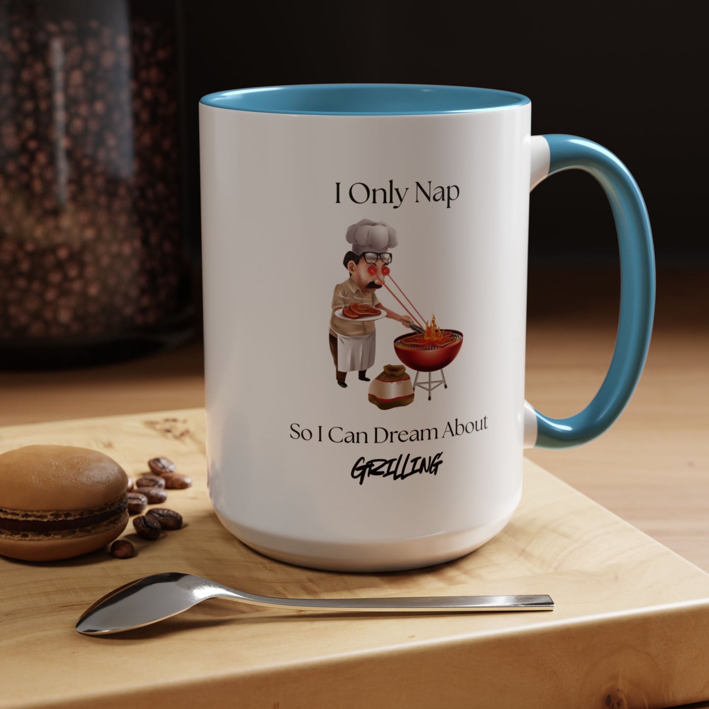 Funny Barbecue Chef Coffee Mug, Gift for Grill Lovers, BBQ Enthusiast Mug, Nap Time Mug, Dad Gift