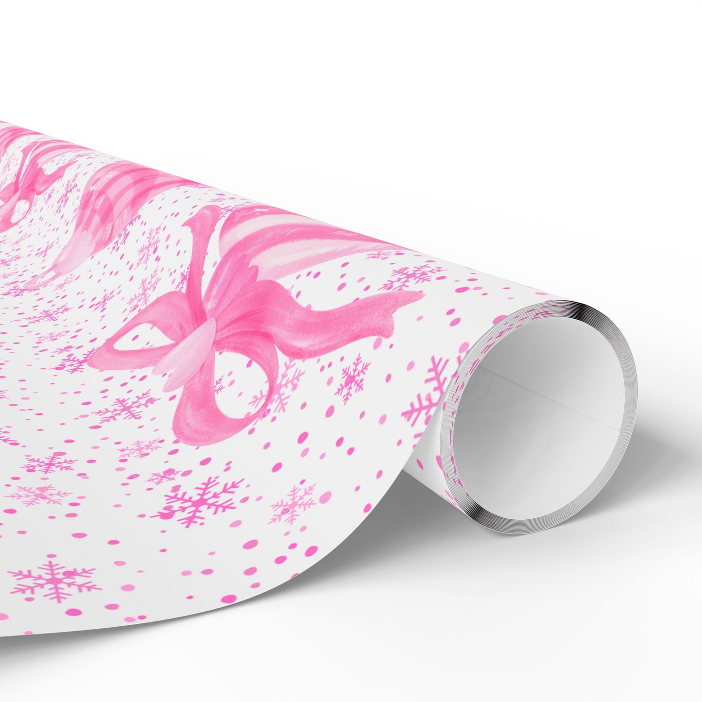 Pink Holiday Ornaments Gift Wrap – Cute Christmas Wrapping Paper