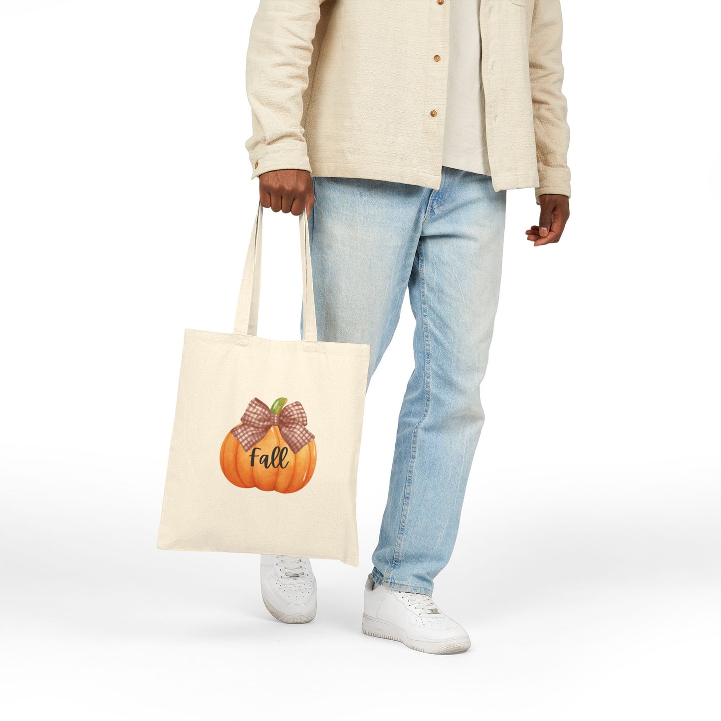 Autumn Pumpkin Tote Bag | Fall Harvest Bag, Cotton Reusable Tote, Holiday Shopping Bag, Eco-Friendly Gift, Seasonal