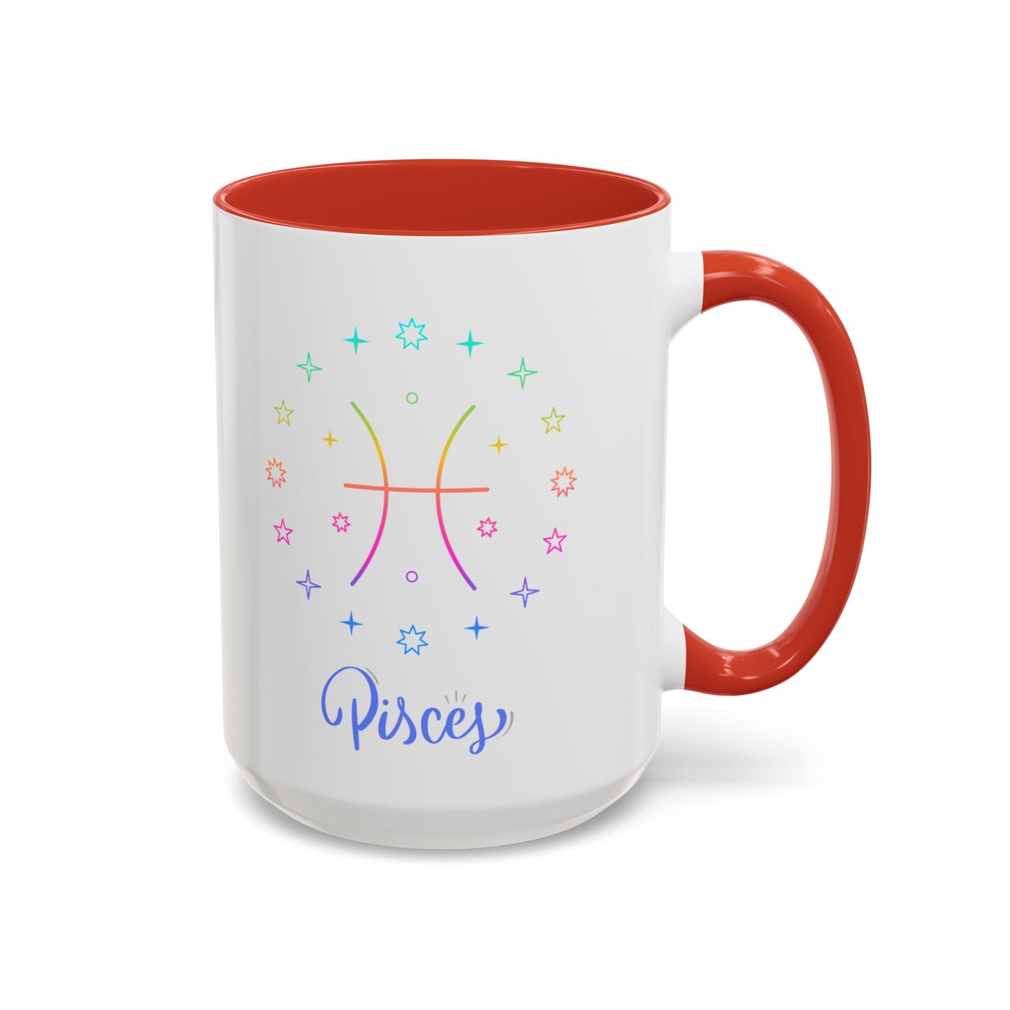 Colorful Pisces Coffee Mug, Astrology Gift, Fun Mug for Tea Lovers, Zodiac, Unique Birthday Present