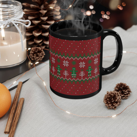 Festive Holiday Mug, Cozy Winter Drinkware, Christmas Gift, Cute Hot Cocoa Cup, Seasonal Coffee Mug