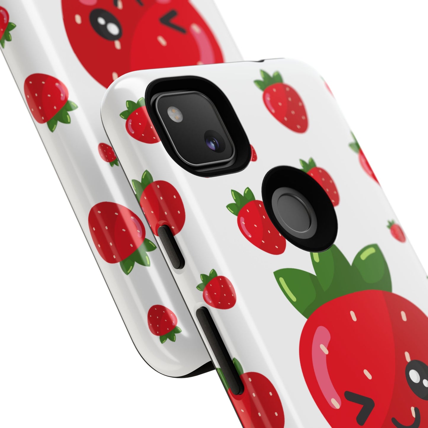 Kawaii Strawberry Phone Case - Cute Fruit Phone Cover, Fun Gift for Teens, Spring Accessory, Durable Tough Cases