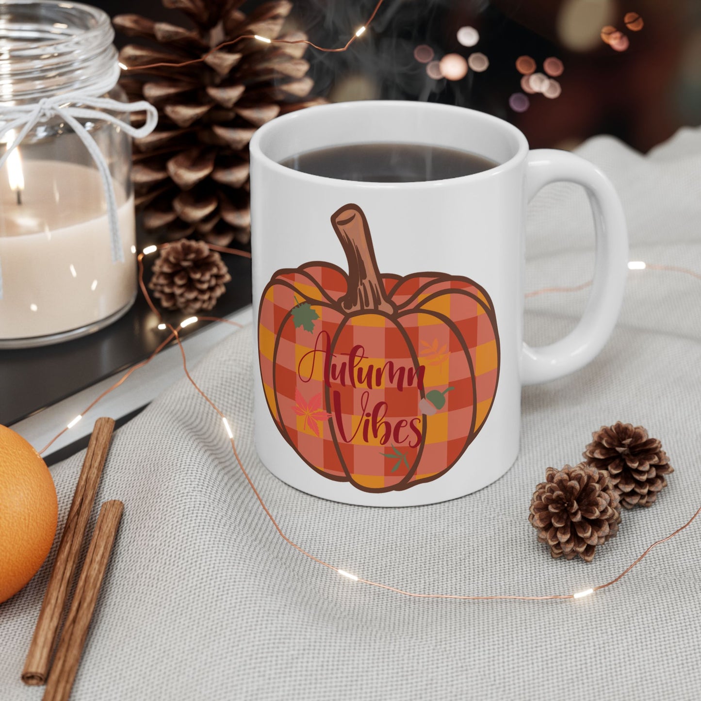 Autumn Pumpkin Ceramic Mug, Cozy Fall Drinkware, Perfect for Thanksgiving, Unique Gift for Pumpkin Lovers, Seasonal Kitchen Decor