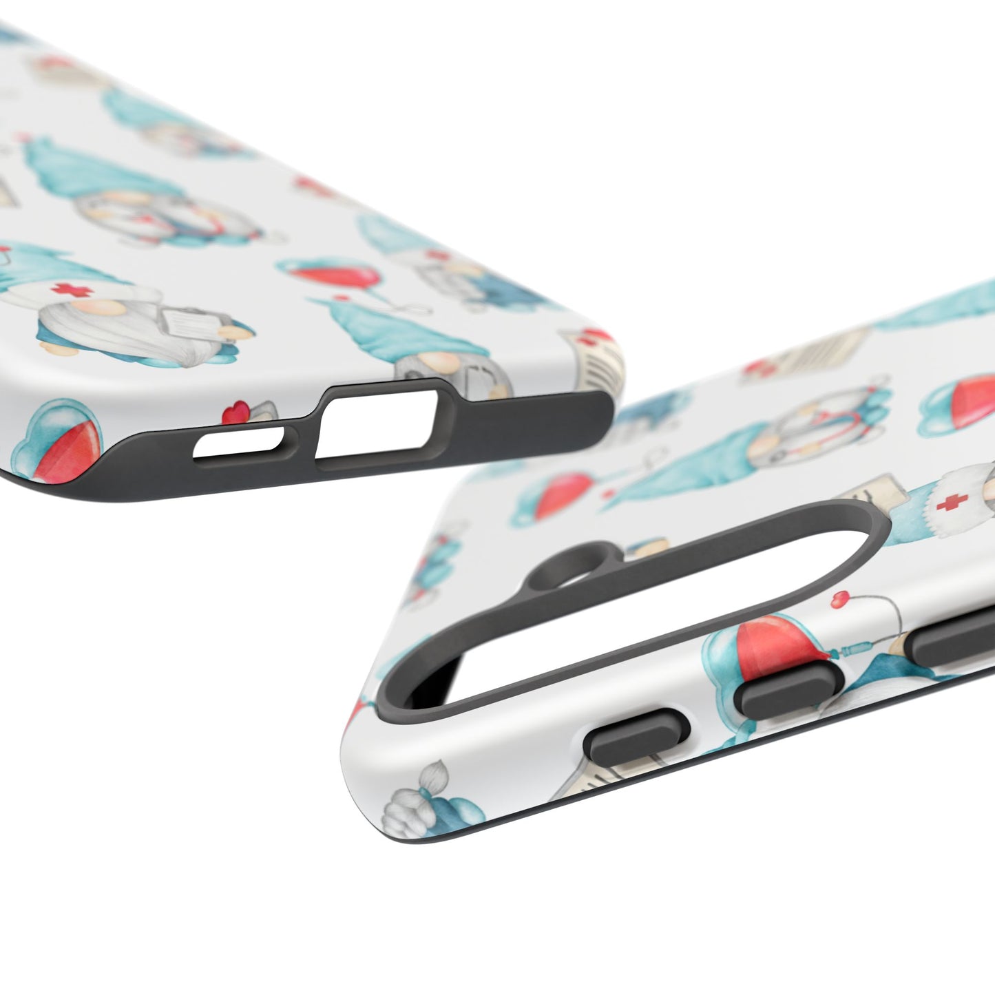 Medical Gnome Phone Case, Blue Gnome Tough Case for Nurses, Doctors, RNs, Cute Healthcare Gift