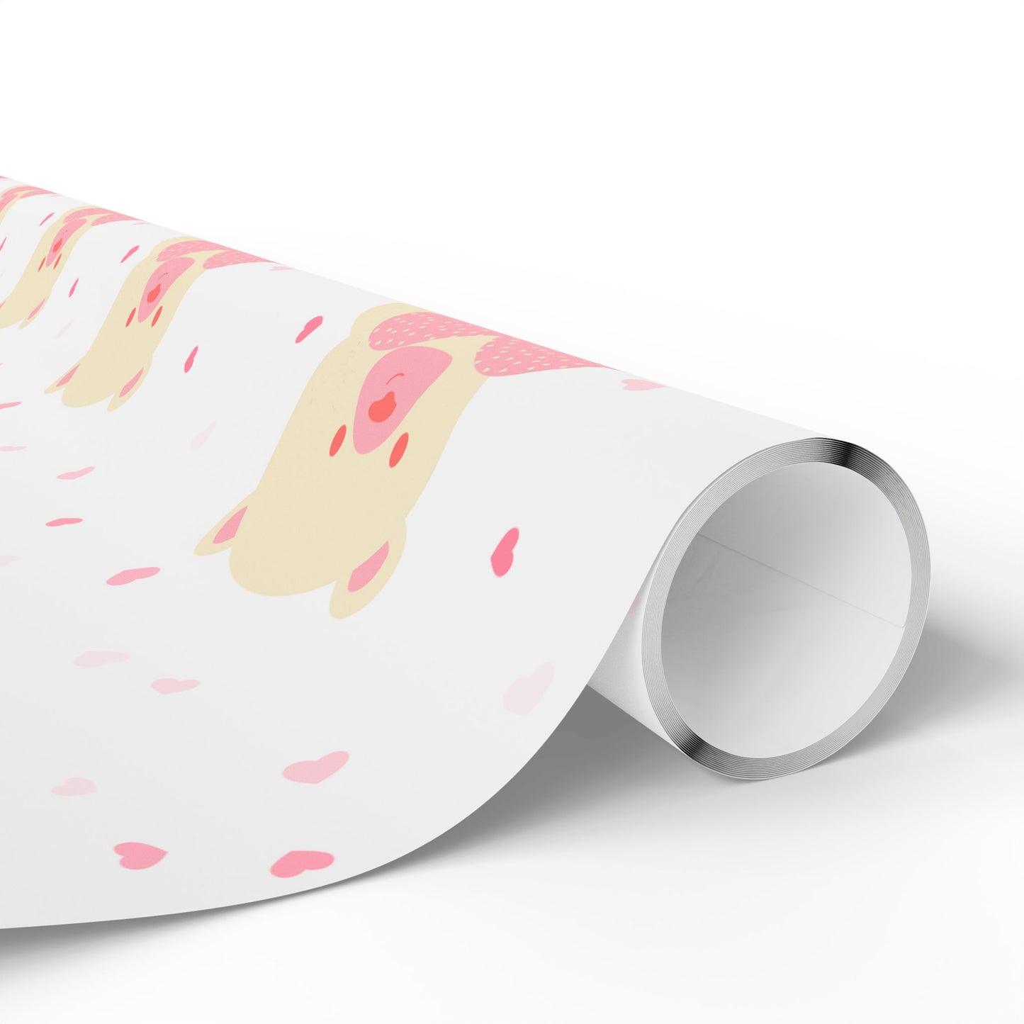 Teddy Bear Heart Wrapping Paper | Cute Valentine’s Gift Wrap