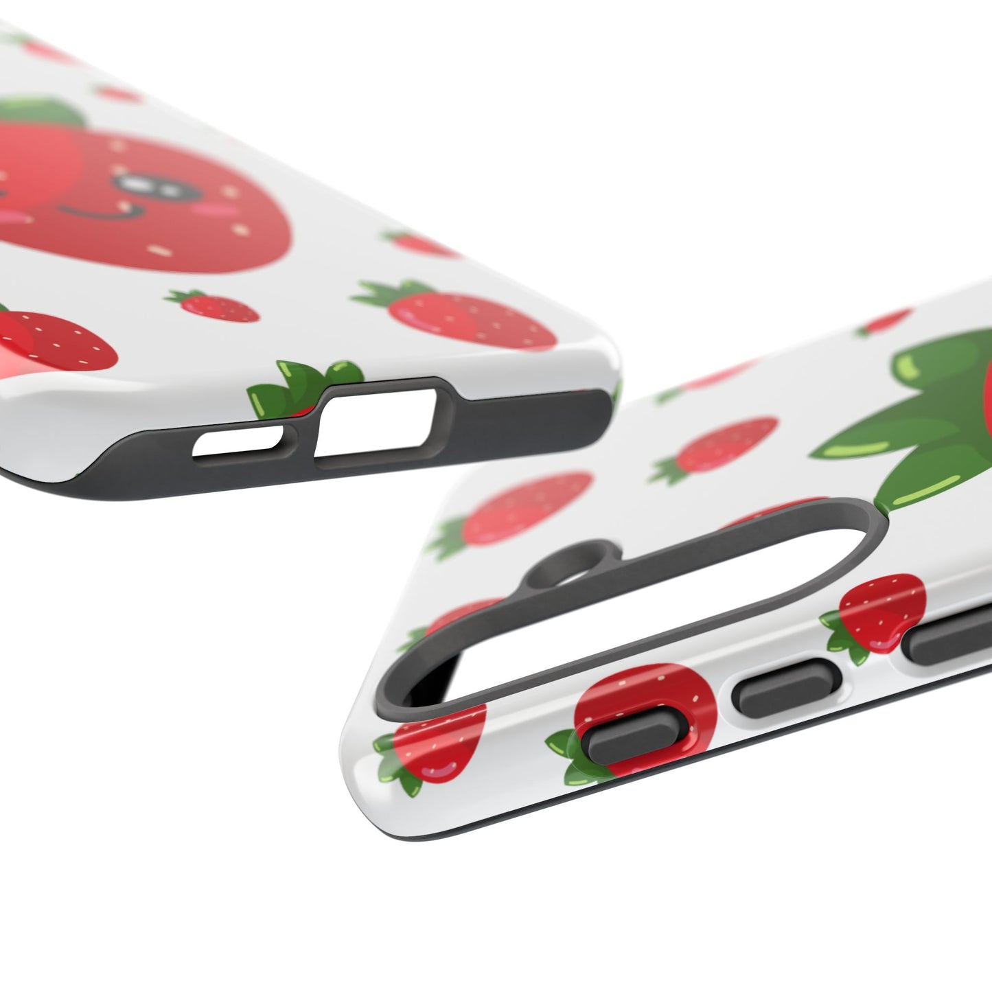 Kawaii Strawberry Phone Case - Cute Fruit Phone Cover, Fun Gift for Teens, Spring Accessory, Durable Tough Cases