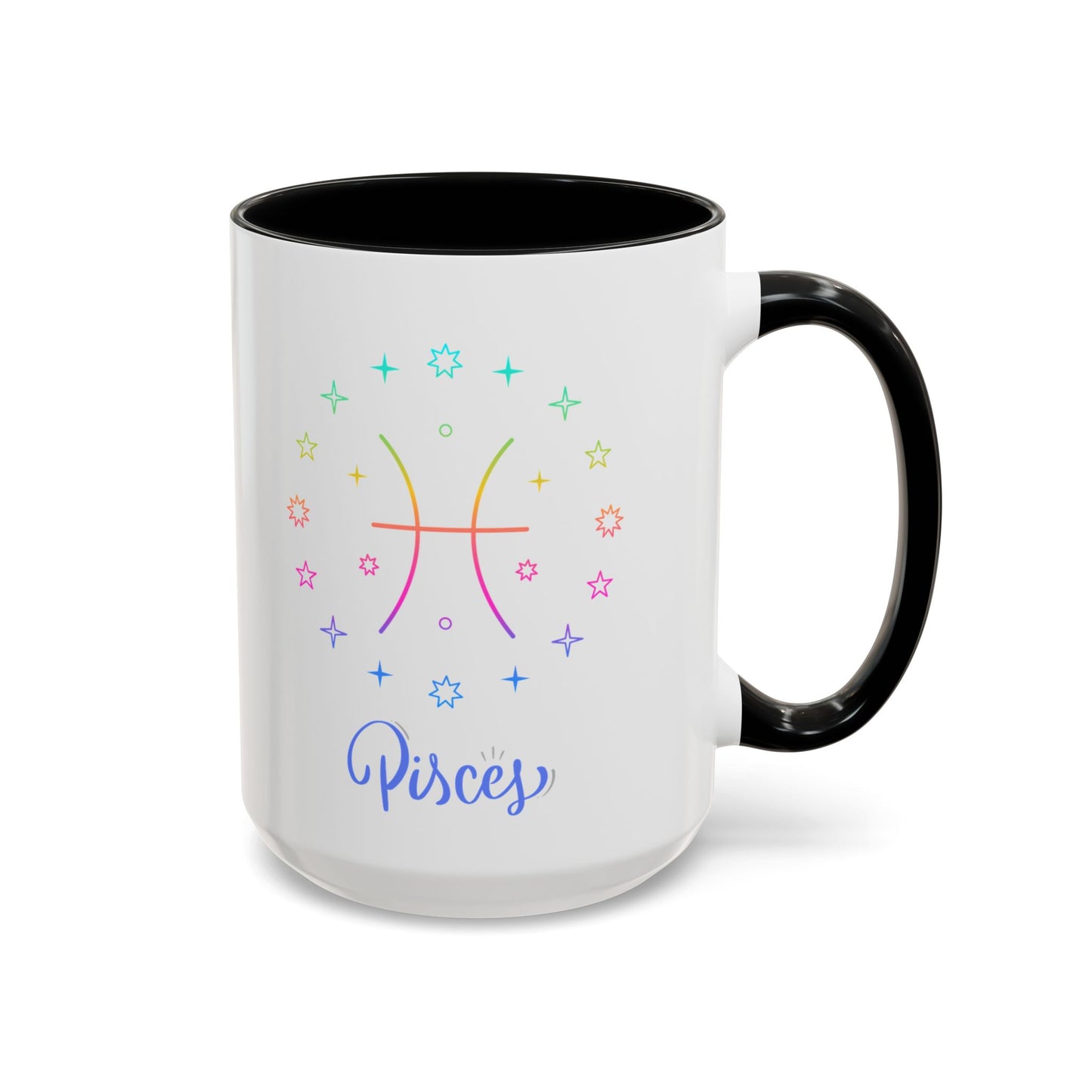 Colorful Pisces Coffee Mug, Astrology Gift, Fun Mug for Tea Lovers, Zodiac, Unique Birthday Present
