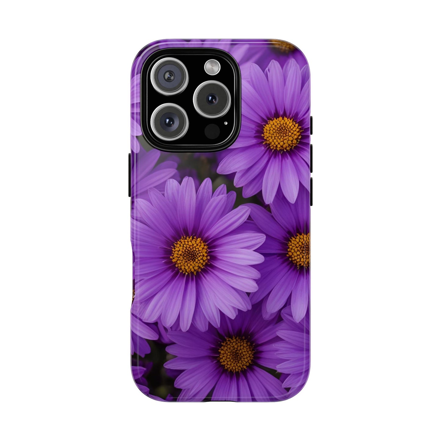 Purple Daisy Tough Case, Floral Phone Case, Durable Mobile Cover, Gift for Her, Everyday Use, Spring Accessories