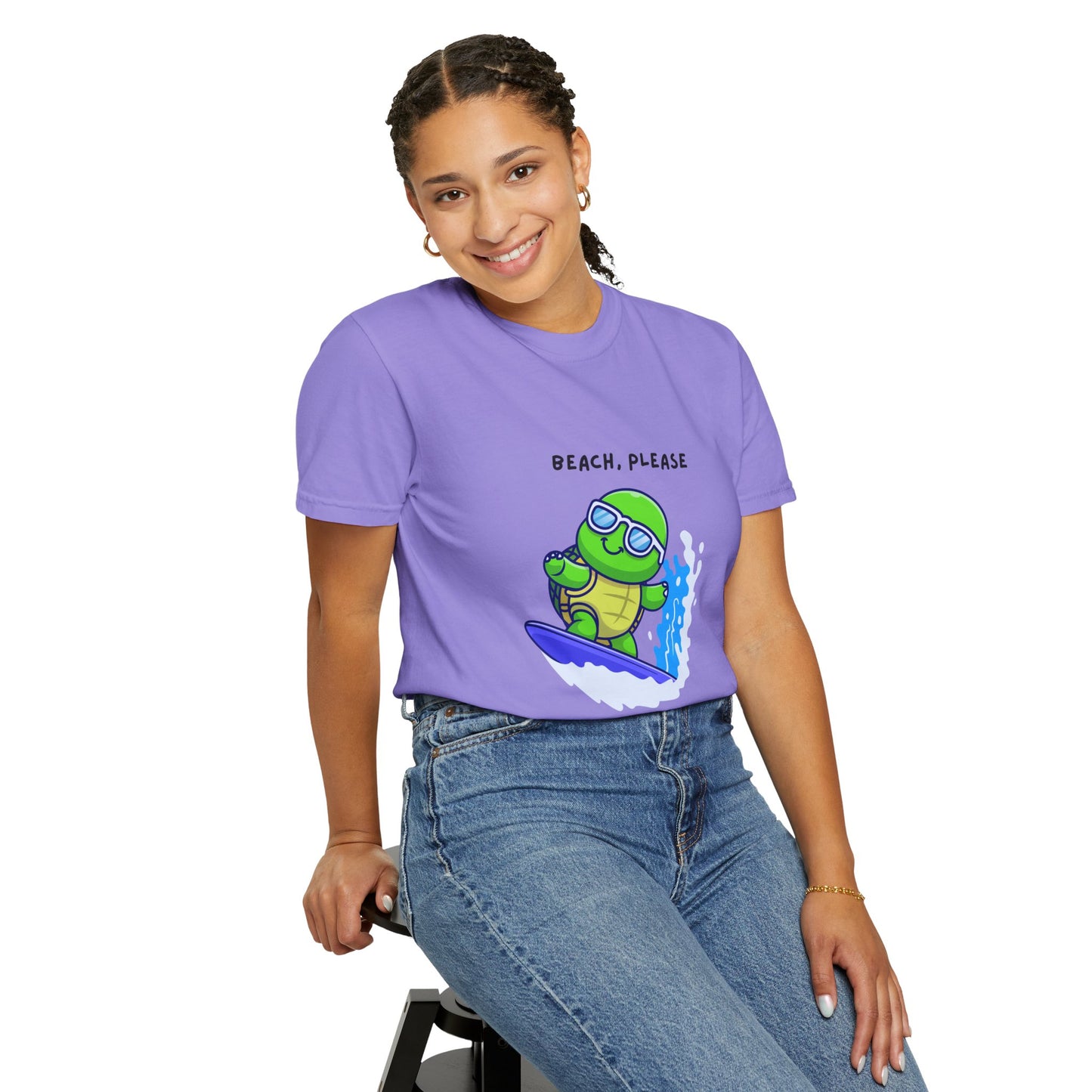 Surfing Turtle T-Shirt, Beach Vibes Tee, Unisex Summer Shirt, Casual Gift for Beach Lovers, Vacation Apparel, Funny Surf Shirt