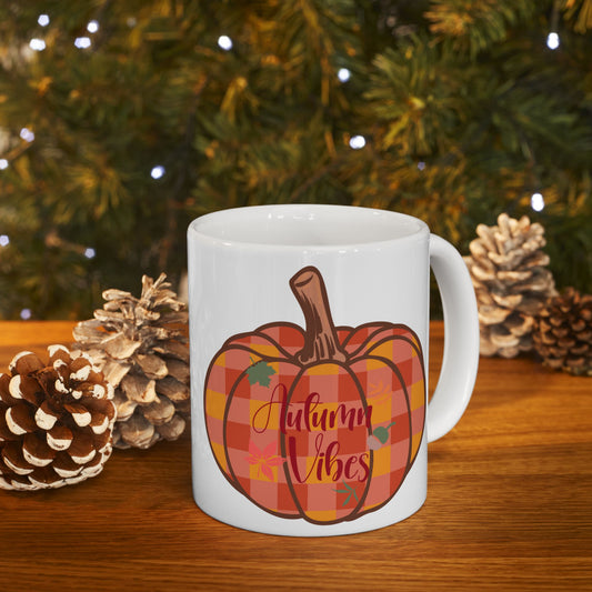 Autumn Pumpkin Ceramic Mug, Cozy Fall Drinkware, Perfect for Thanksgiving, Unique Gift for Pumpkin Lovers, Seasonal Kitchen Decor