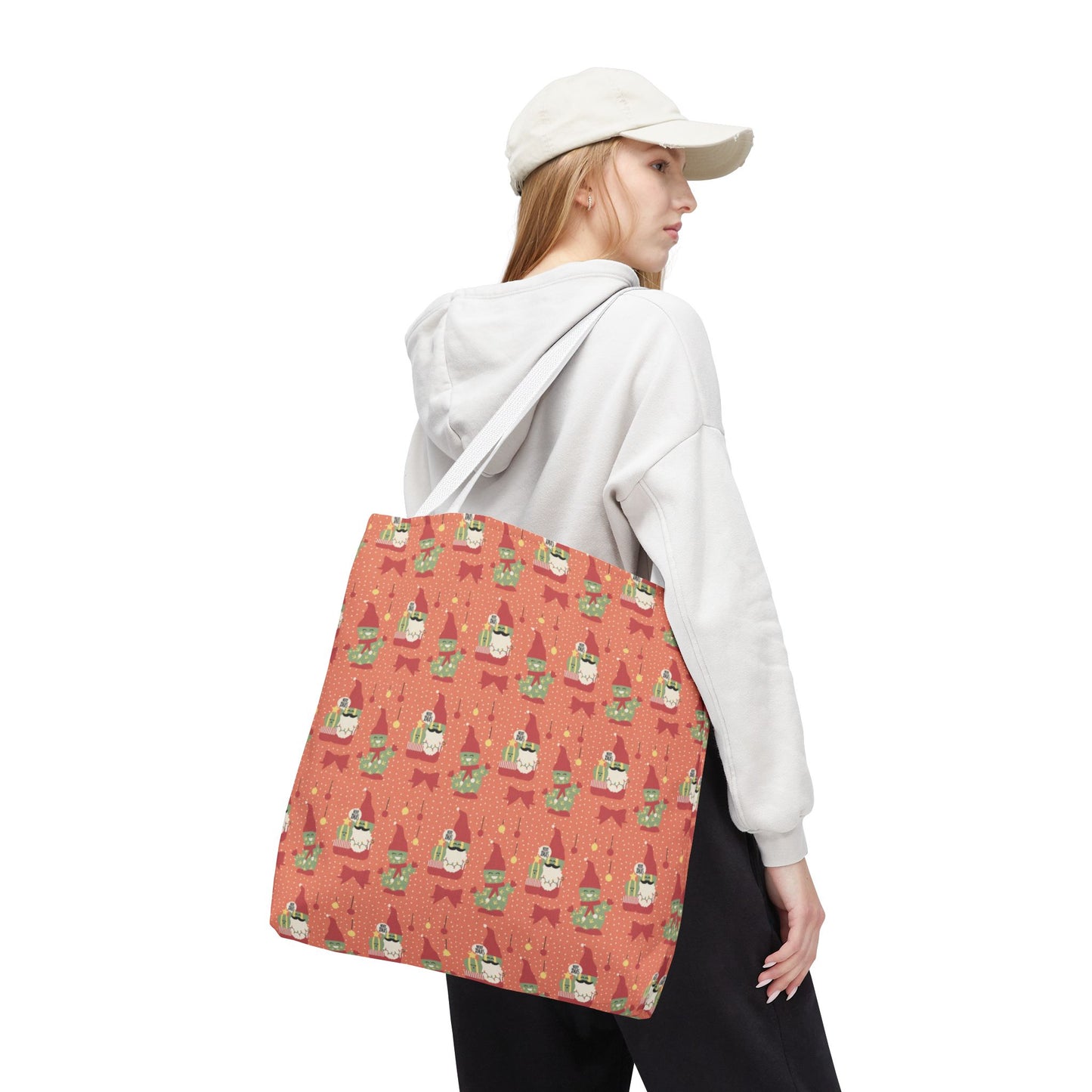 Christmas Cactus Gnome Gift Tote Bag — Cute Holiday Carry-All 🎁✨