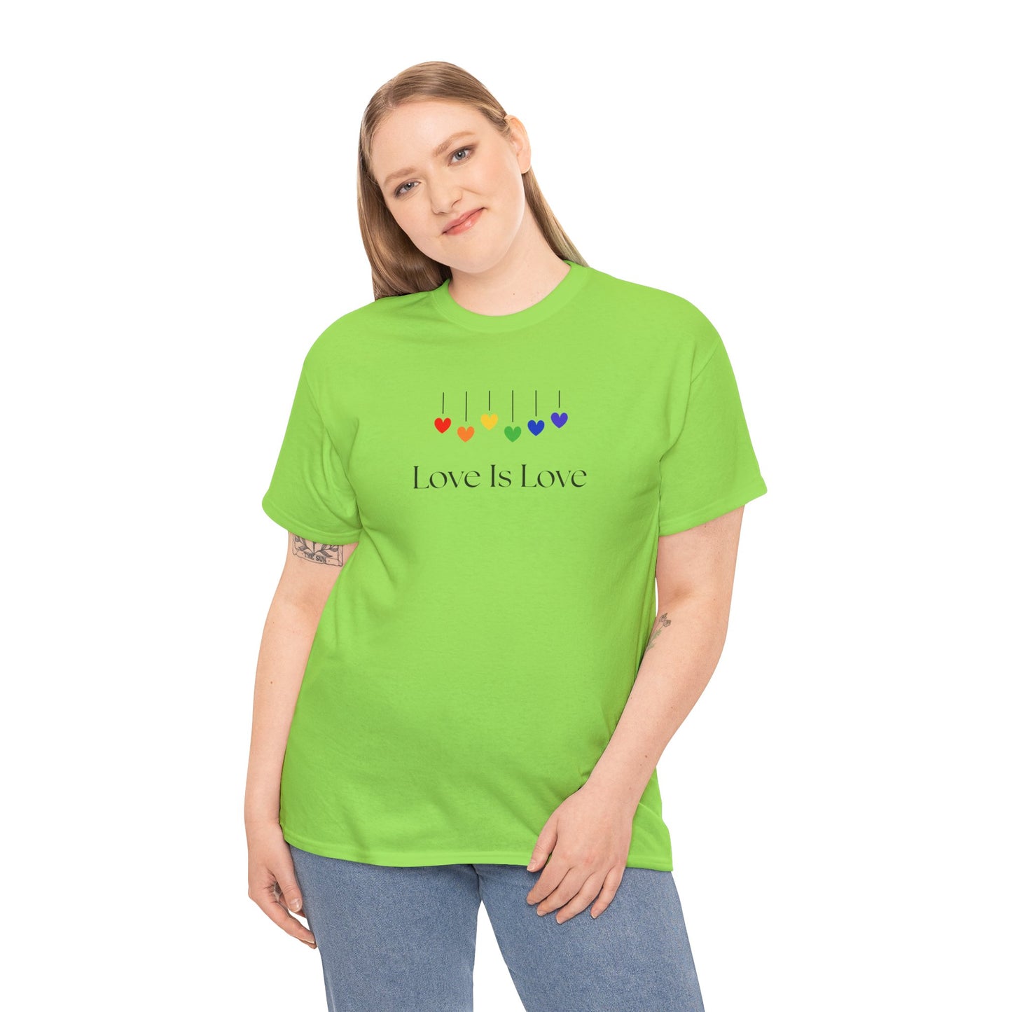 Love Is Love Rainbow Hearts Unisex Heavy Cotton Tee - LGBTQ Pride T-Shirt, Gift for Friends, Equality Apparel, Celebration Wear, [...]