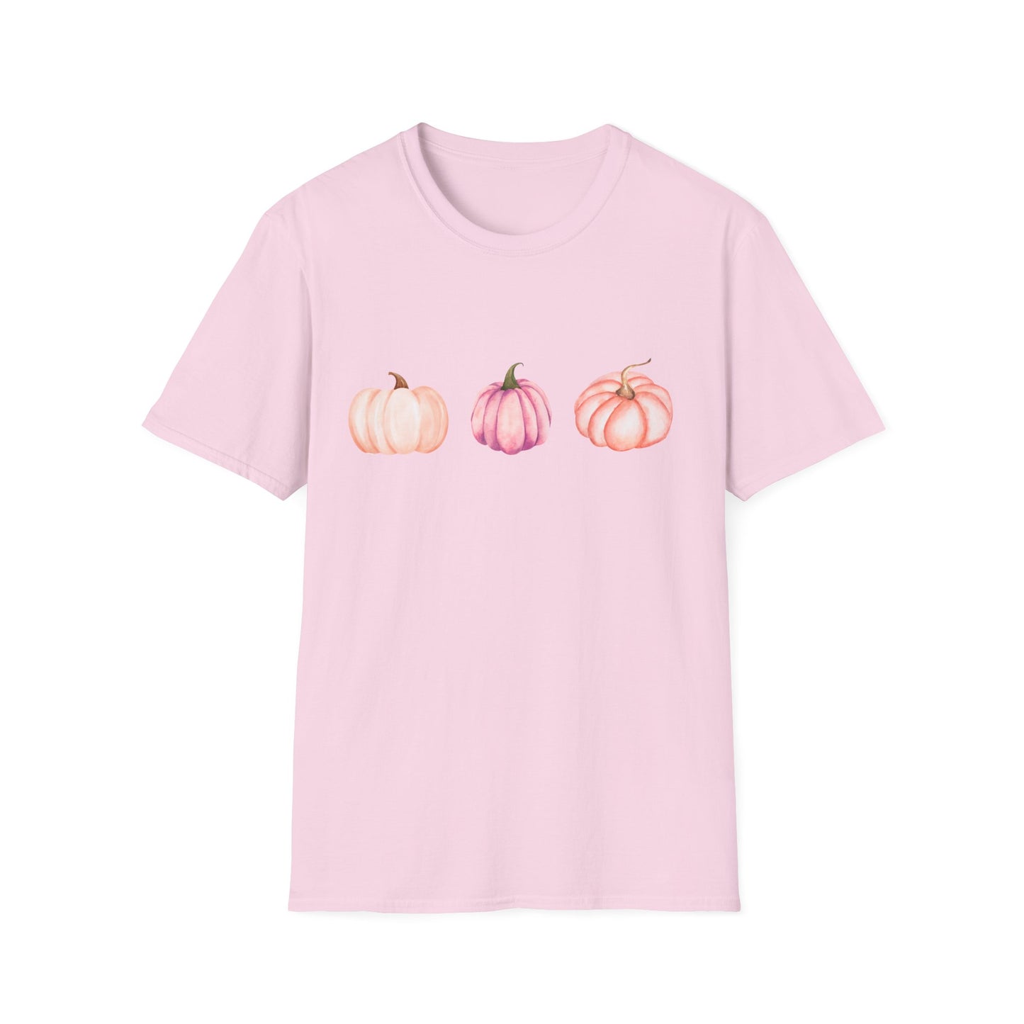 Pastel Pumpkin Softstyle T-Shirt, Fall Fashion, Halloween Tee, Cozy Autumn Shirt, Casual Wear, Cute Graphic Tee
