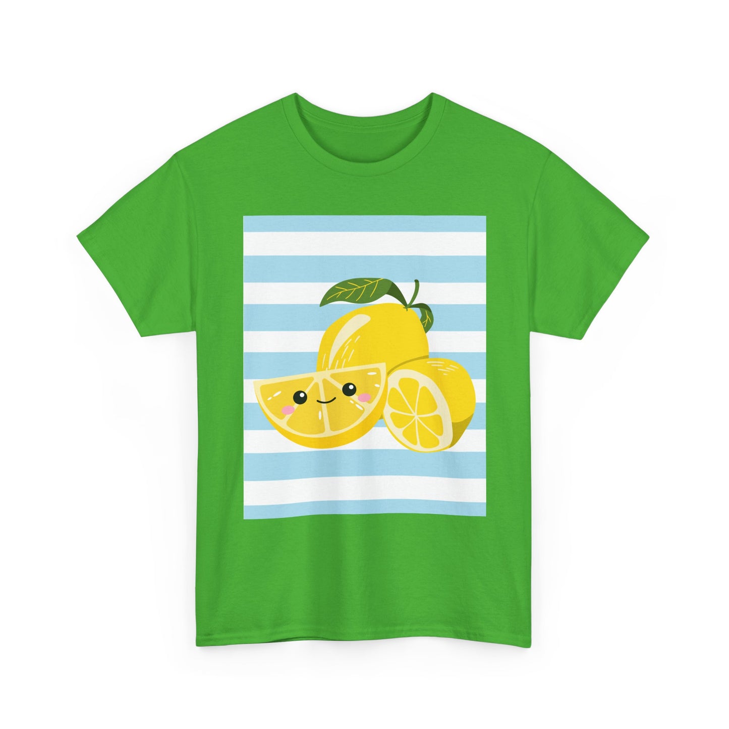 Lemon Unisex Heavy Cotton Tee, Cute Summer Shirt, Gift for Fruit Lovers, Fresh Style, Everyday Tee, Casual Outfit