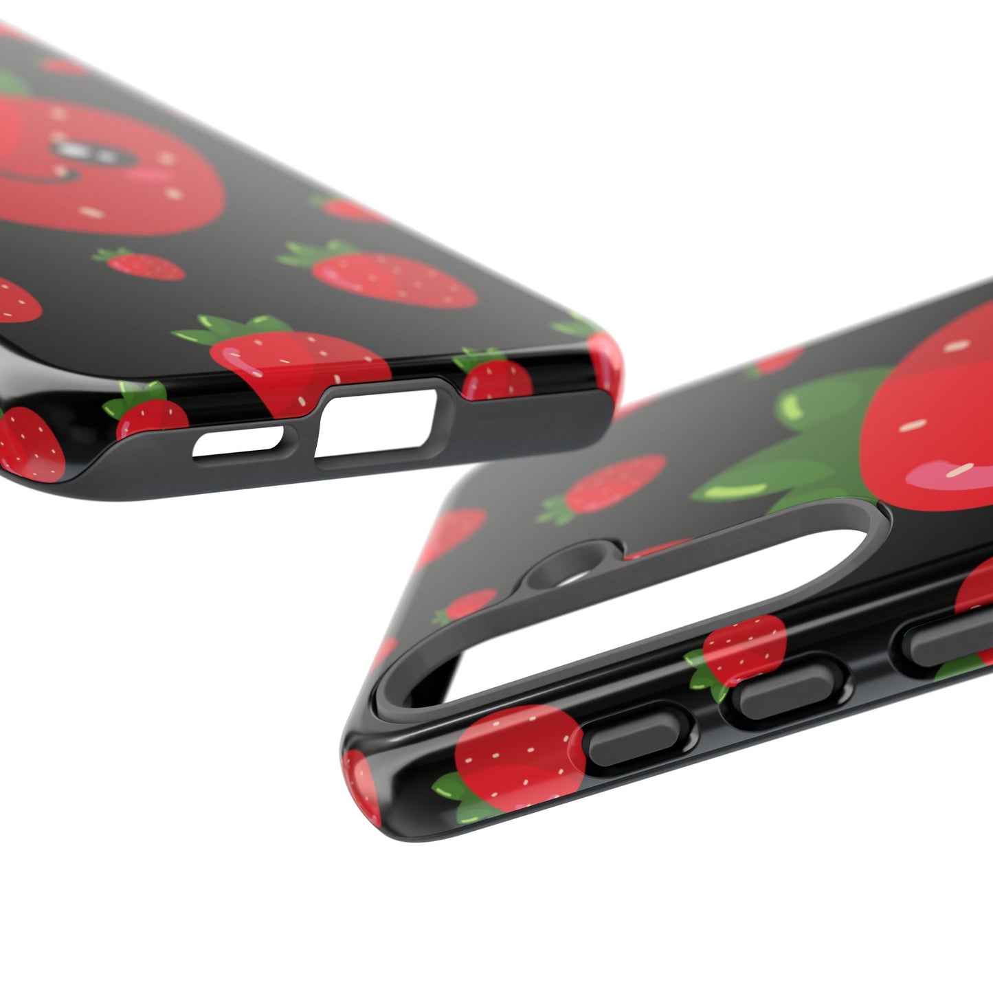 Cute Strawberry Phone Case, Kawaii Phone Cover, Tough Phone Cases, Gift for Teens, Summer Accessories, Cute Fruit Design