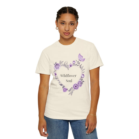 Wildflower Soul T-Shirt - Floral Heart Tee, Botanical Style Shirt, Gift for Nature Lovers, Casual Wear