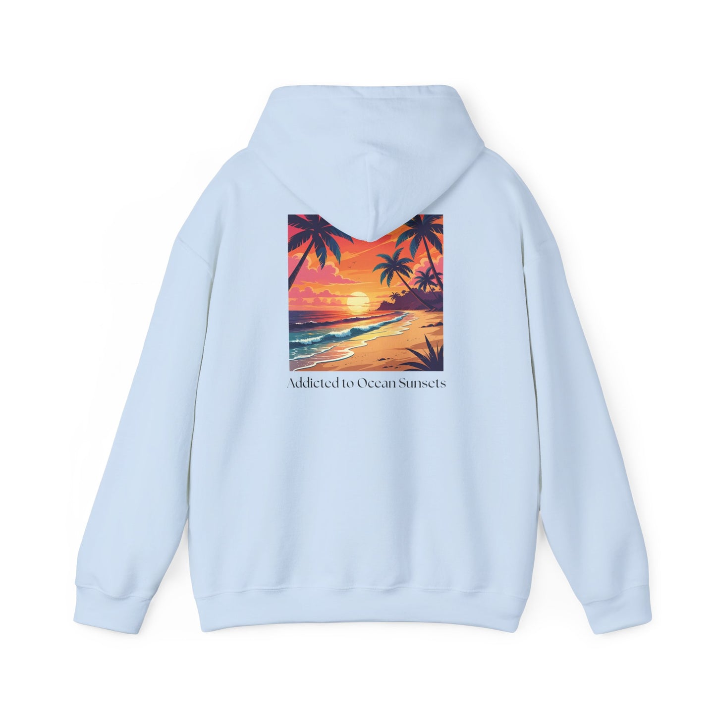 Ocean Sunset Beach Scene Unisex Hoodie, Ocean Lovers Coverup Sweatshirt, Addicted To Ocean Sunsets, Coastal Apparel, Beach Lover Gift