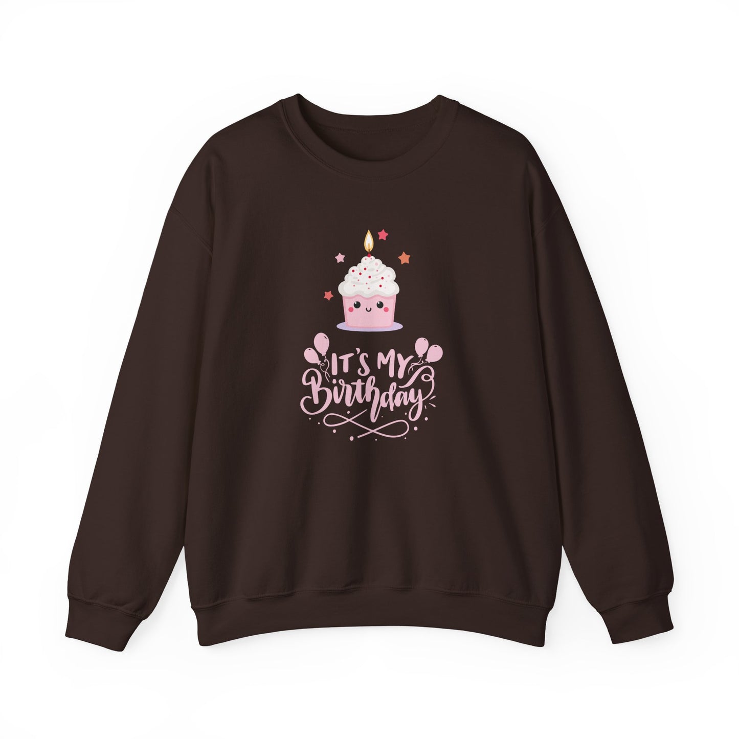 It's My Birthday Sweatshirt for Women, Pink Cupcake Graphic Tee, Cute Birthday Girl Outfit, Celebration T-Shirt, Party Gift Idea