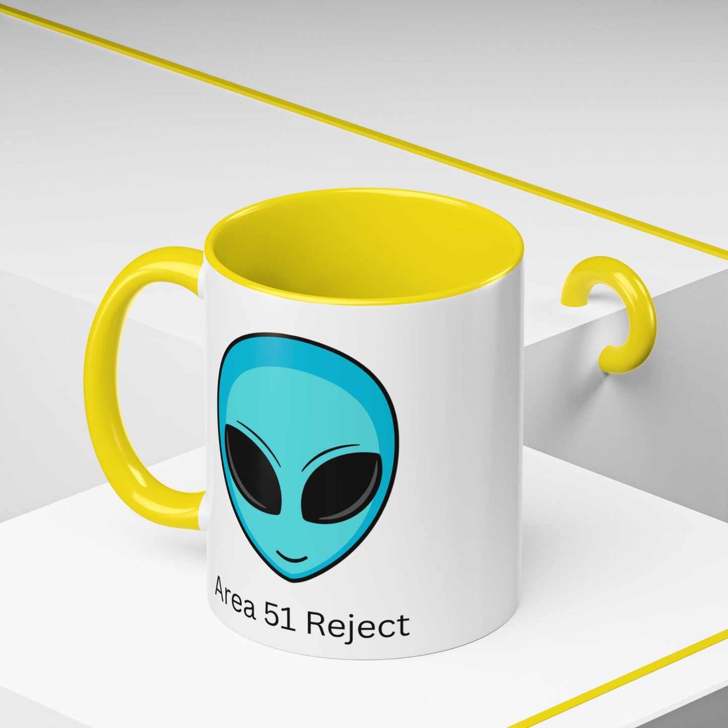 Alien Themed Coffee Mug - Area 51 Reject, Sci-Fi Gift, Quirky Mug, UFO Lovers, Unique Kitchenware