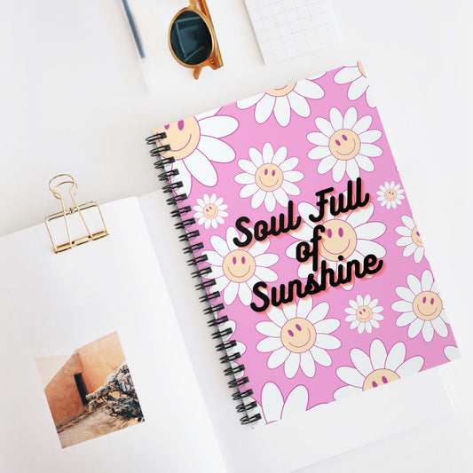 Soul Full of Sunshine Spiral Floral Notebook - Cheerful Floral Journal, Daily Notetaking, School Supplies, Gift for Students and [...]