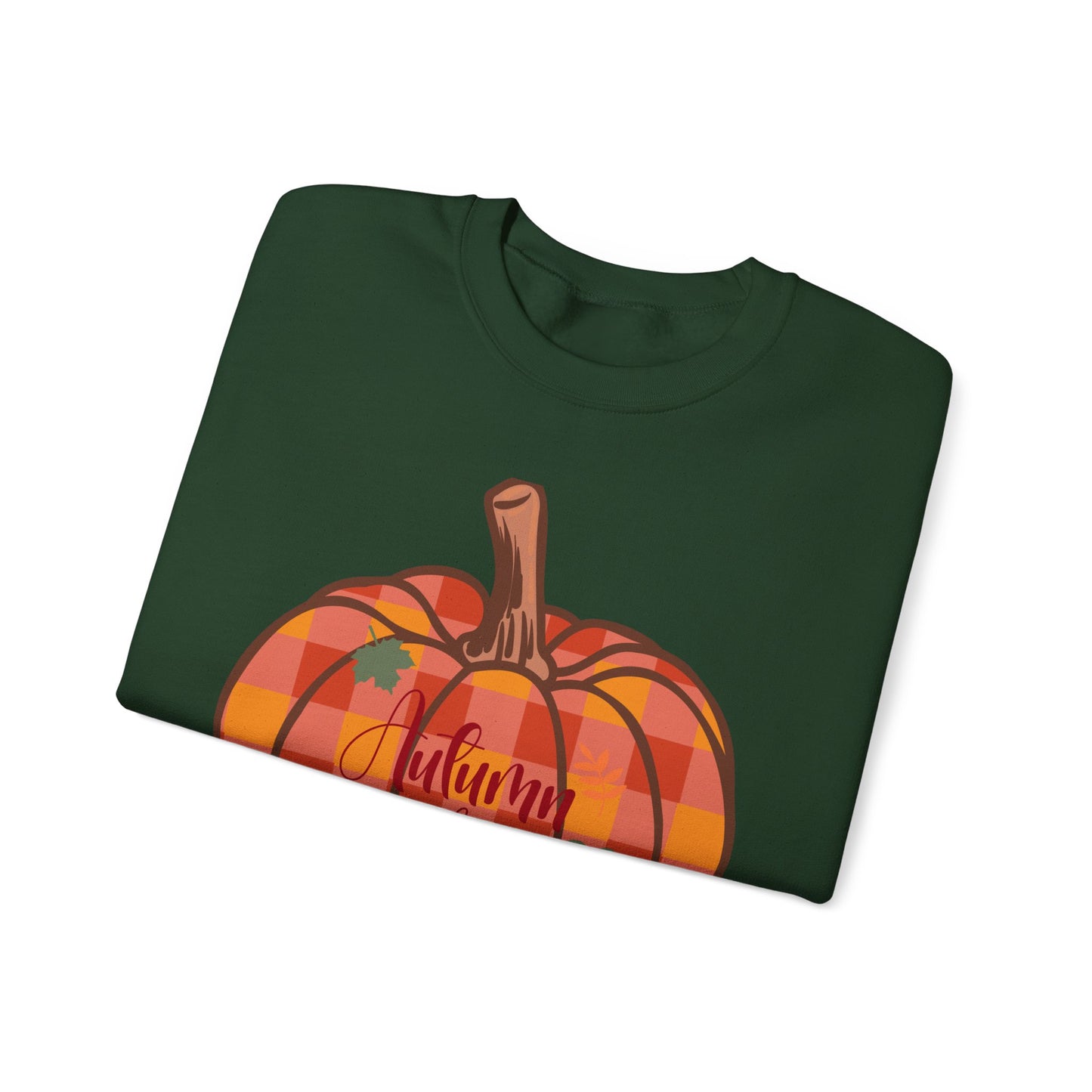 Autumn Vibes Pumpkin Sweatshirt, Cozy Fall Apparel, Unisex Crewneck for Harvest Season, Perfect for Thanksgiving, Pumpkin Lovers, Gift Idea