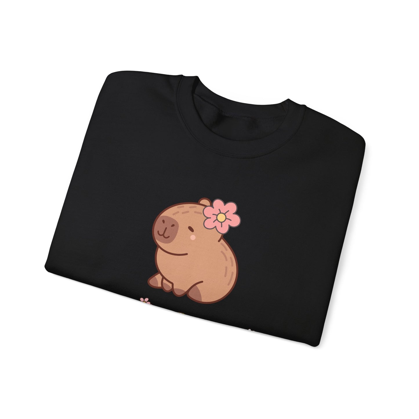 Cute Capybara Sweatshirt – Unisex Long Sleeve Cozy Pullover