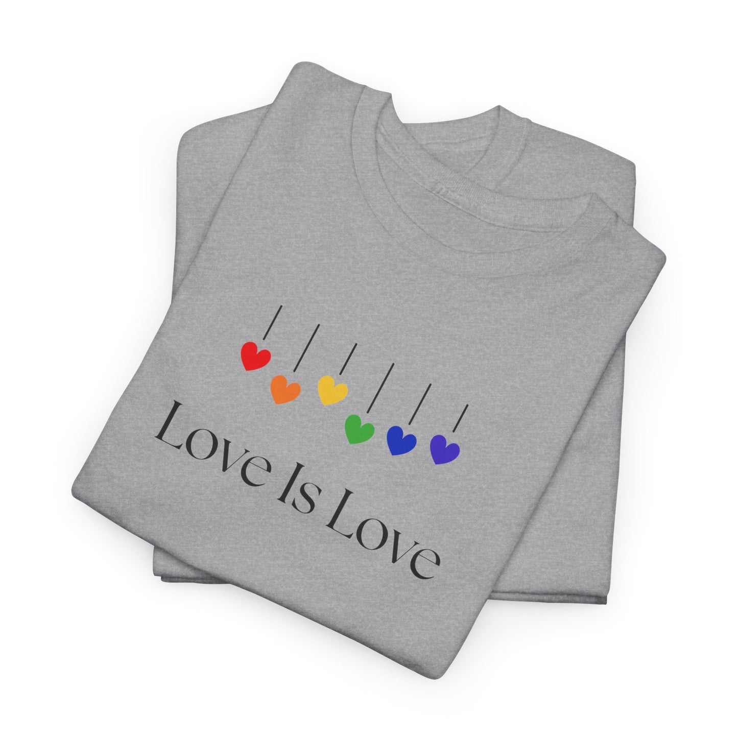 Love Is Love Rainbow Hearts Unisex Heavy Cotton Tee - LGBTQ Pride T-Shirt, Gift for Friends, Equality Apparel, Celebration Wear, [...]