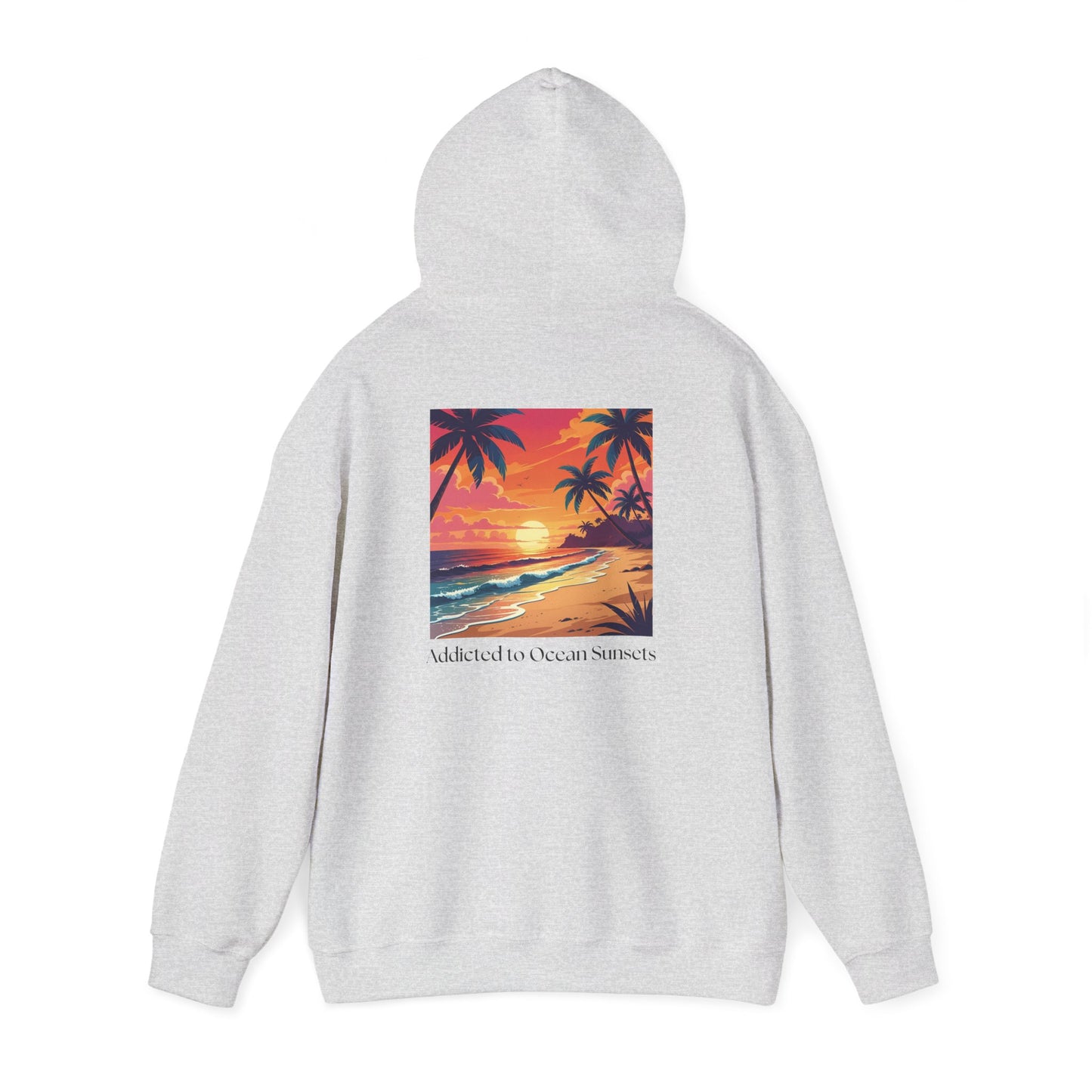 Ocean Sunset Beach Scene Unisex Hoodie, Ocean Lovers Coverup Sweatshirt, Addicted To Ocean Sunsets, Coastal Apparel, Beach Lover Gift