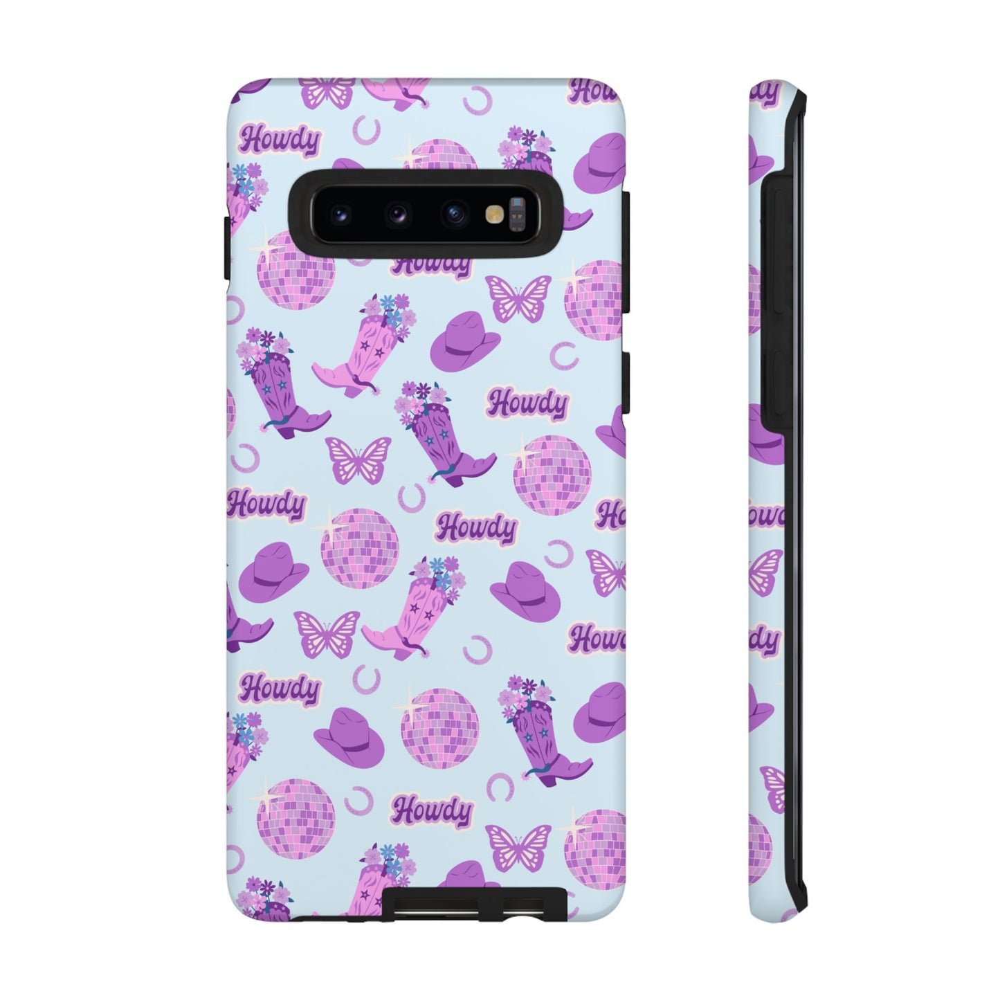 Pink Purple Western Phone Case | Tough Cases | Howdy Design, Colorful Cowboy Accessories, Gift for Cowgirl, Fun Phone Cover